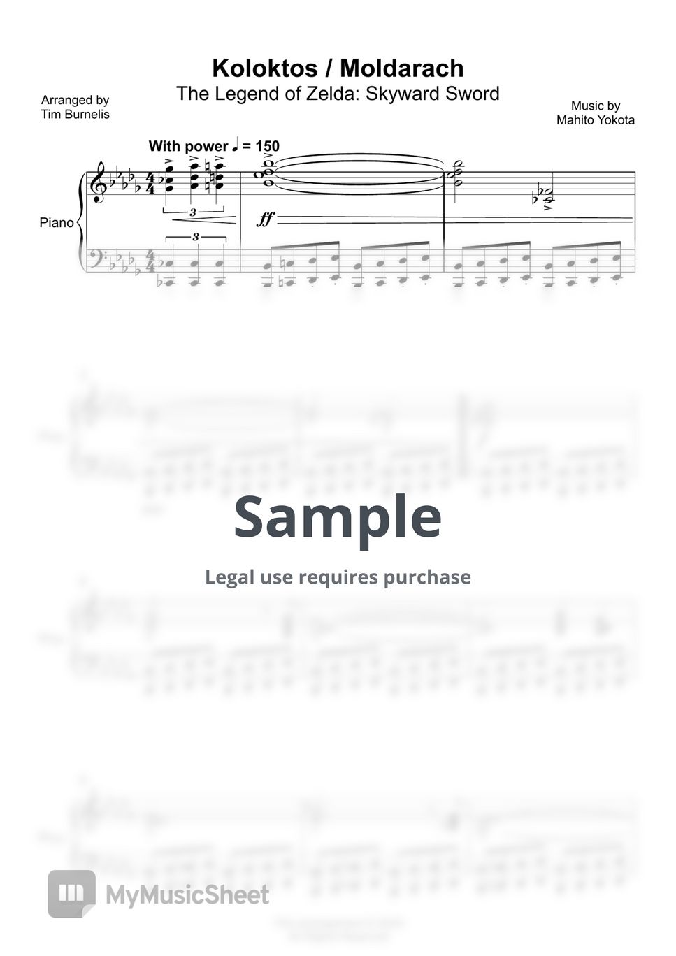 The Legend of Zelda: Skyward Sword - Koloktos Moldarach Sheets by Tim ...