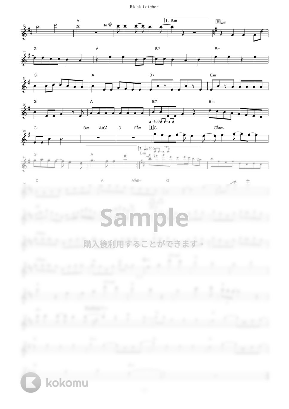 ブラッククローバー - Black Catcher【in C】 by muta-sax