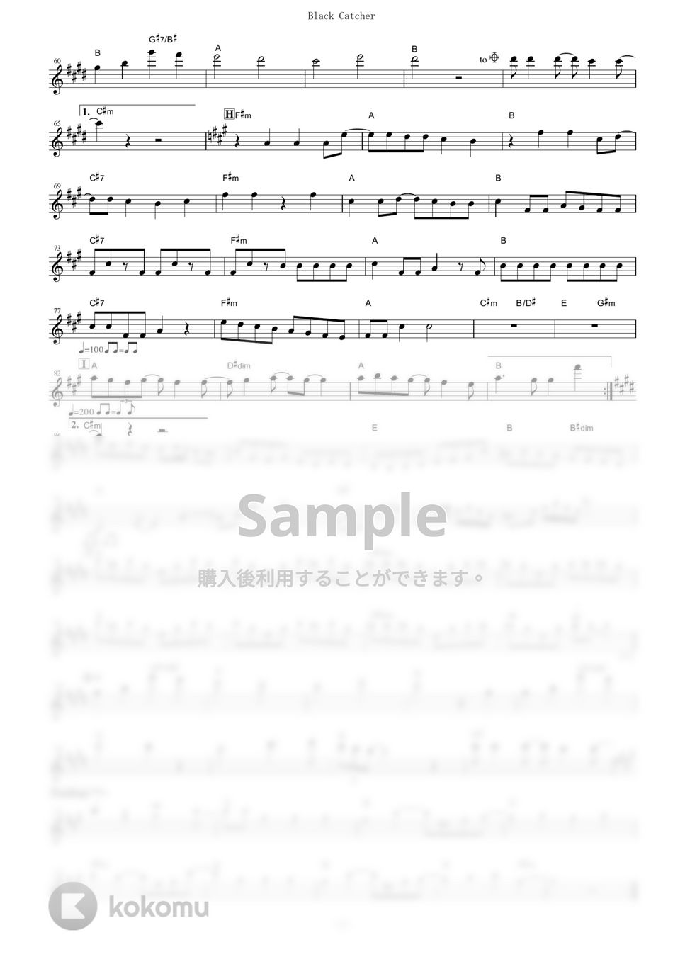 ブラッククローバー - Black Catcher【in Bb】 by muta-sax