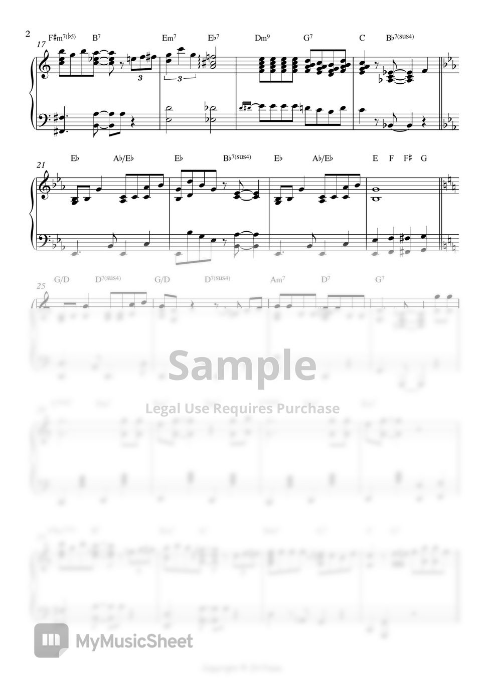 Felix Bernard Winter Wonderland (Jazz ver.) Sheets by JH Piano