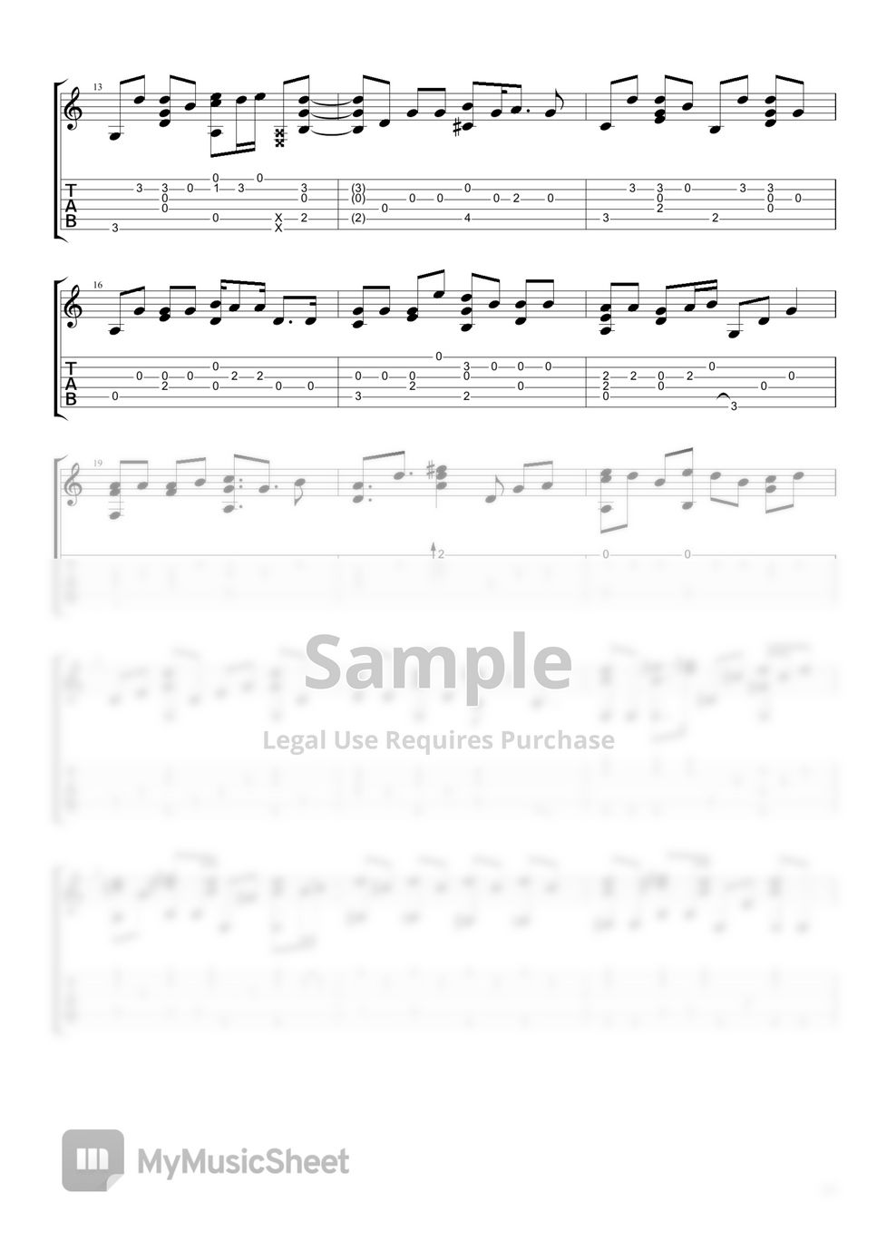 Asaka Shiny Days (From "Yuru Camp") (Fingerstyle) Sheets by Steve Hansen