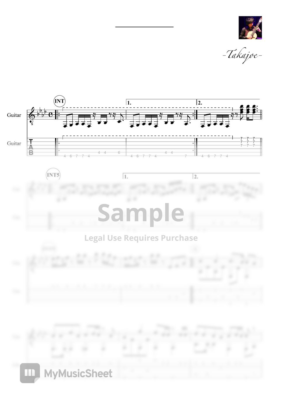 ARASHI Medley ARASHI on GUITAR (10 Songs) Sheets by Takajoe