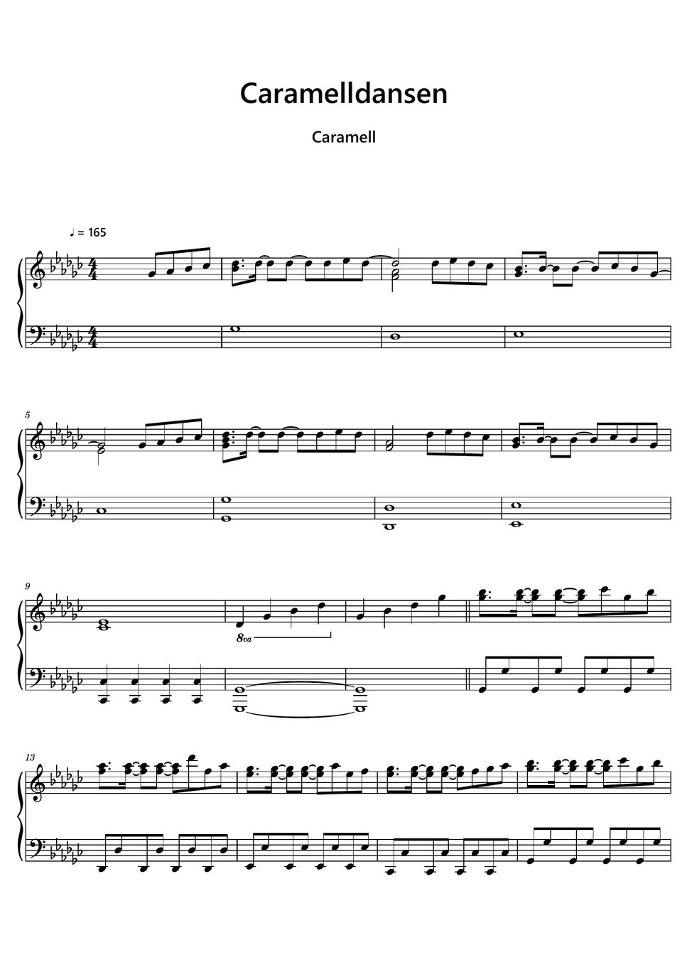 Caramell Caramelldansen (Sheet Music, MIDI,) Sheets by sayu