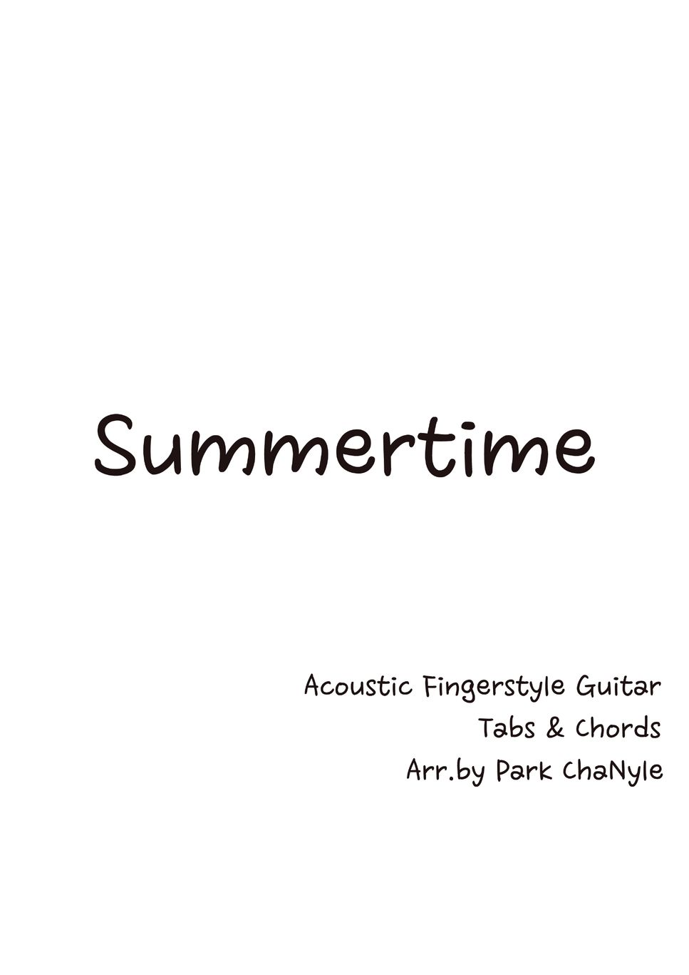 George Gershwin - Summertime (Jazz Fingerstyle Guitar) by Park ChaNyle