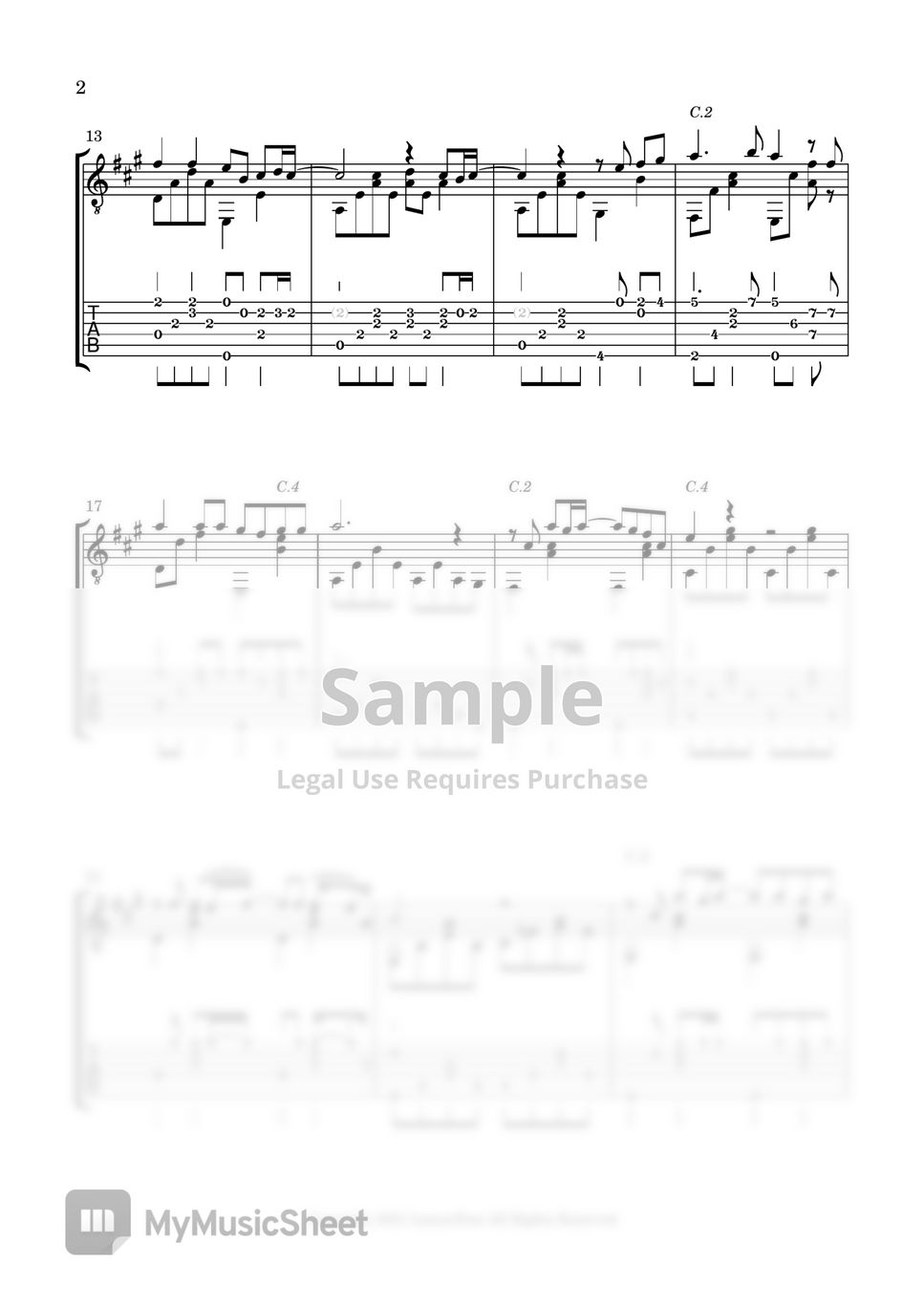 XJapan Tears (TAB) 楽譜 by LemonTree