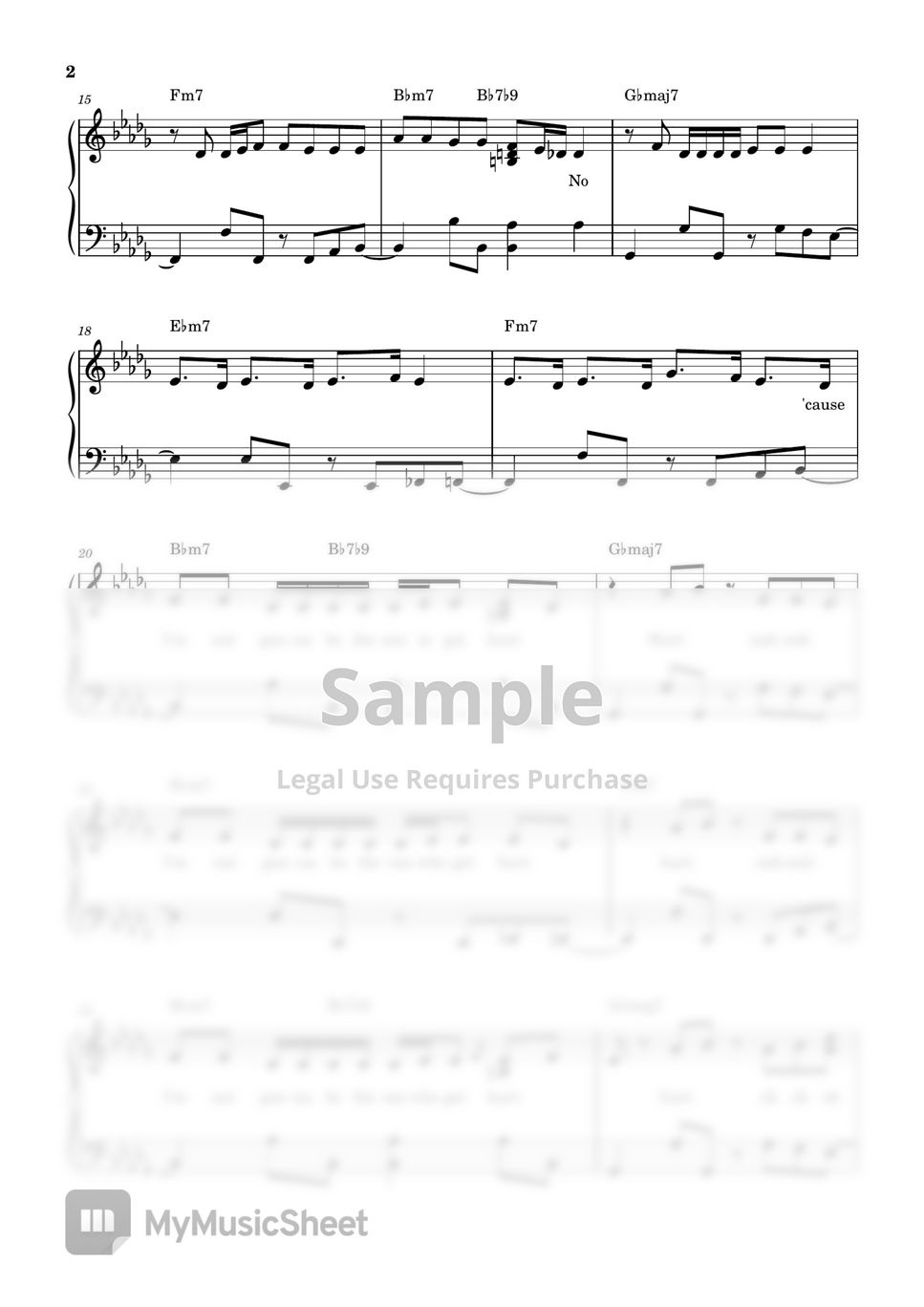 New Jeans hurt (Db +C key) Bản nhạc by Mint Cherry