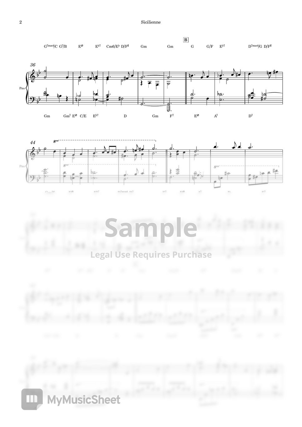 Gabriel Faure - Sicilienne (a sheet music for a piano solo) by Piano QQQ