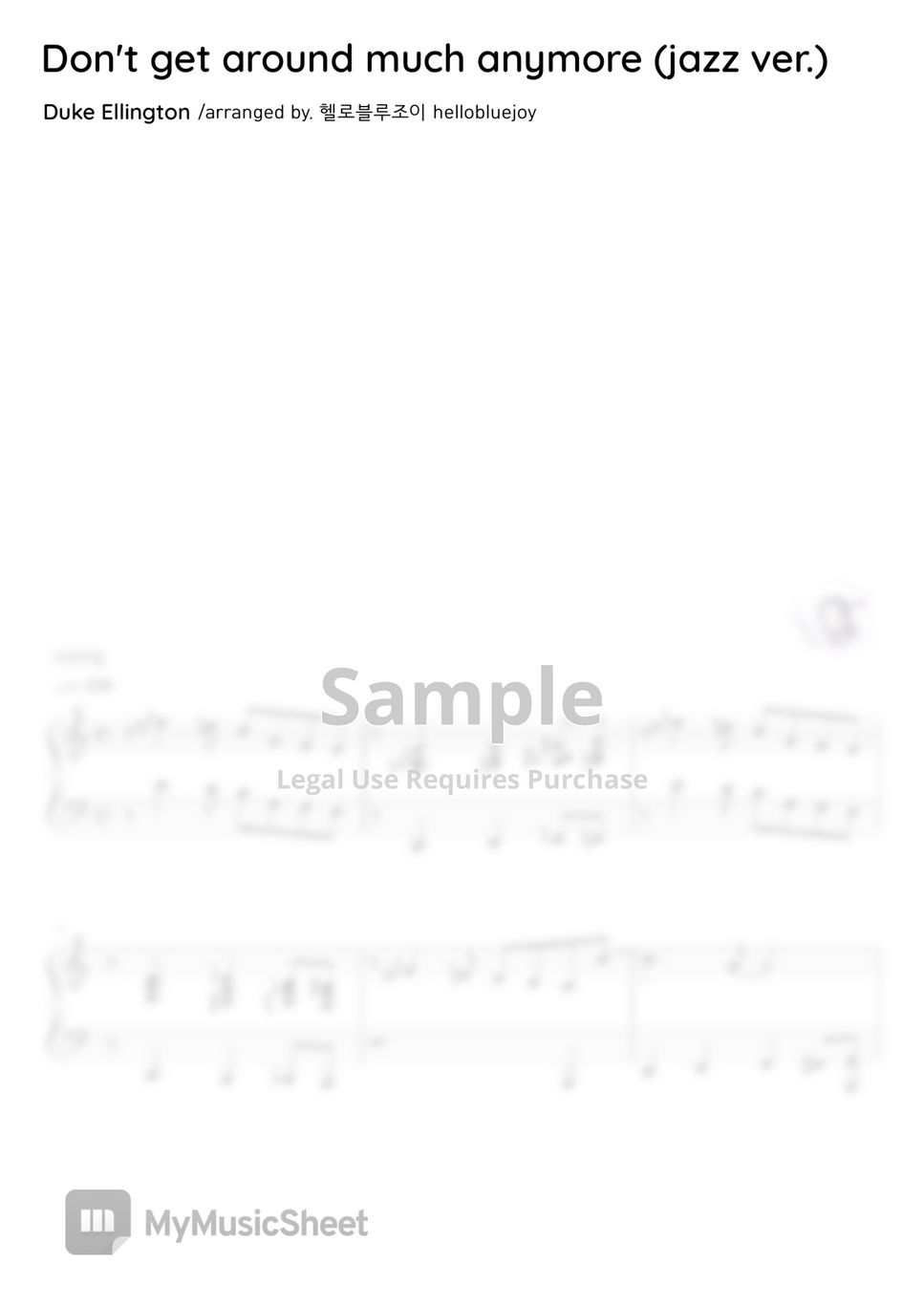 Duke Ellington - Don't Get Around Much Anymore (standard jazz) Bản nhạc