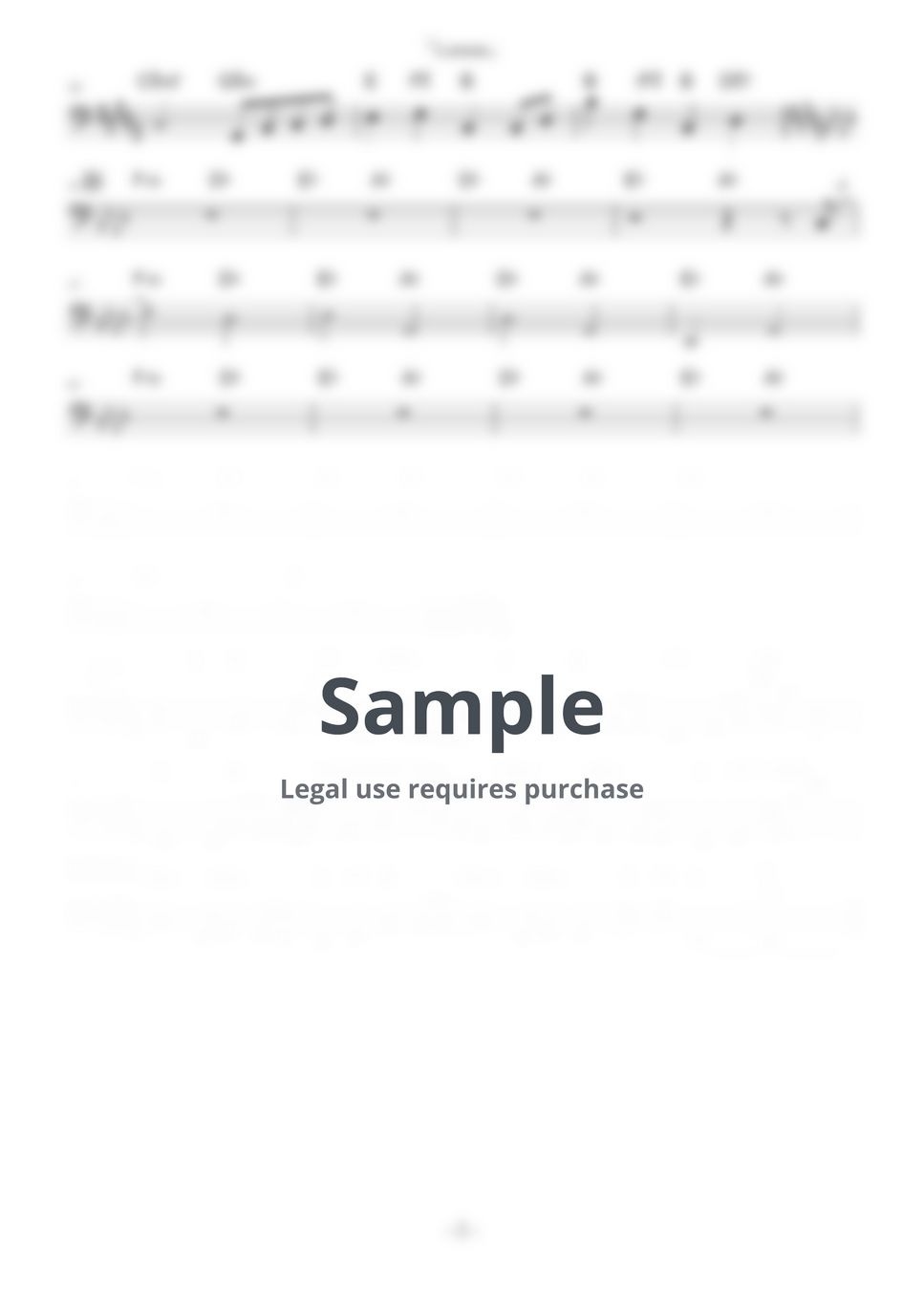 Kenshi Yonezu - lemon (Bass/Only Staff Notation/5 Strings Bass) by Kidorin