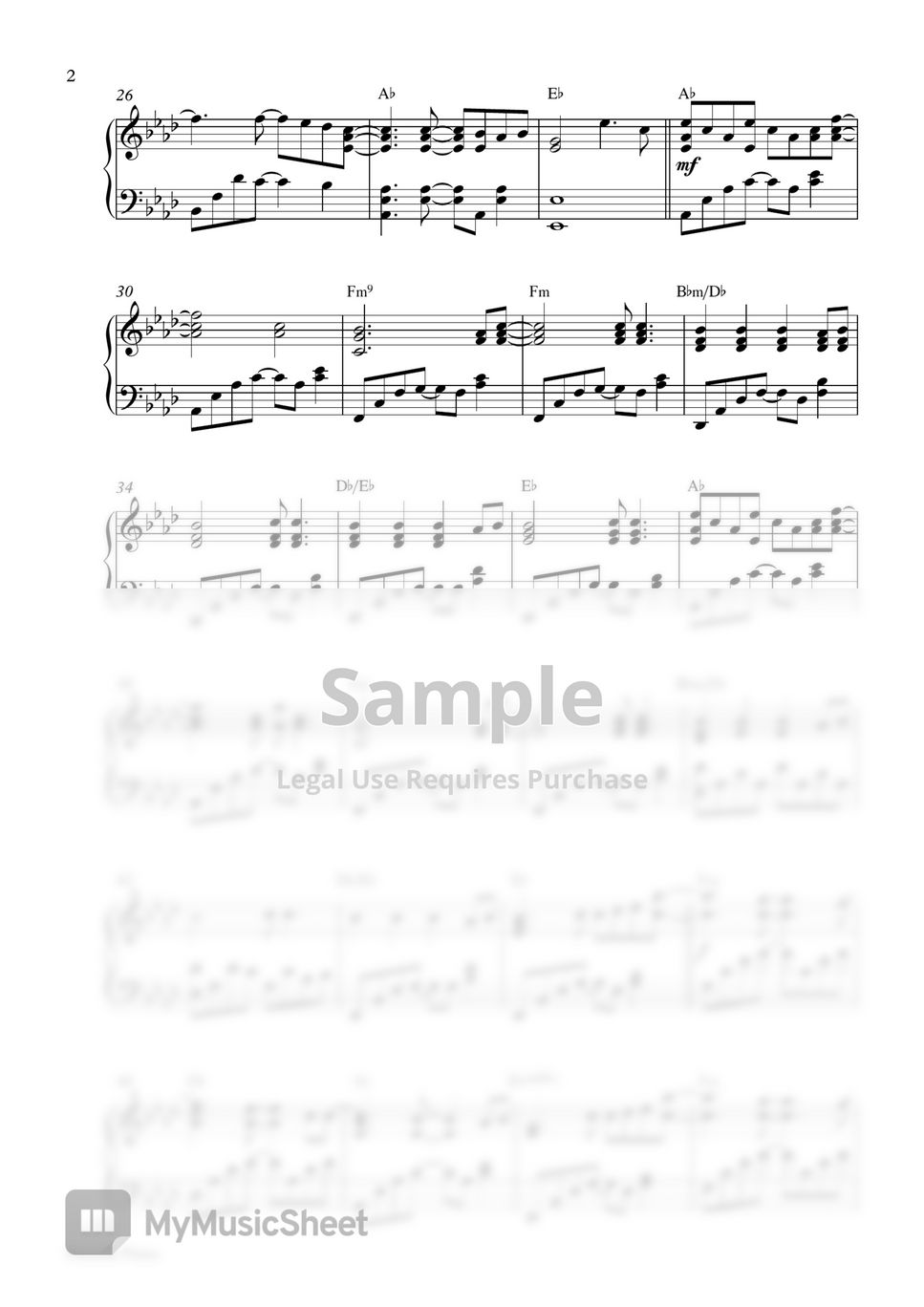 John Legend - All of Me (Piano Sheet) by Pianella Piano