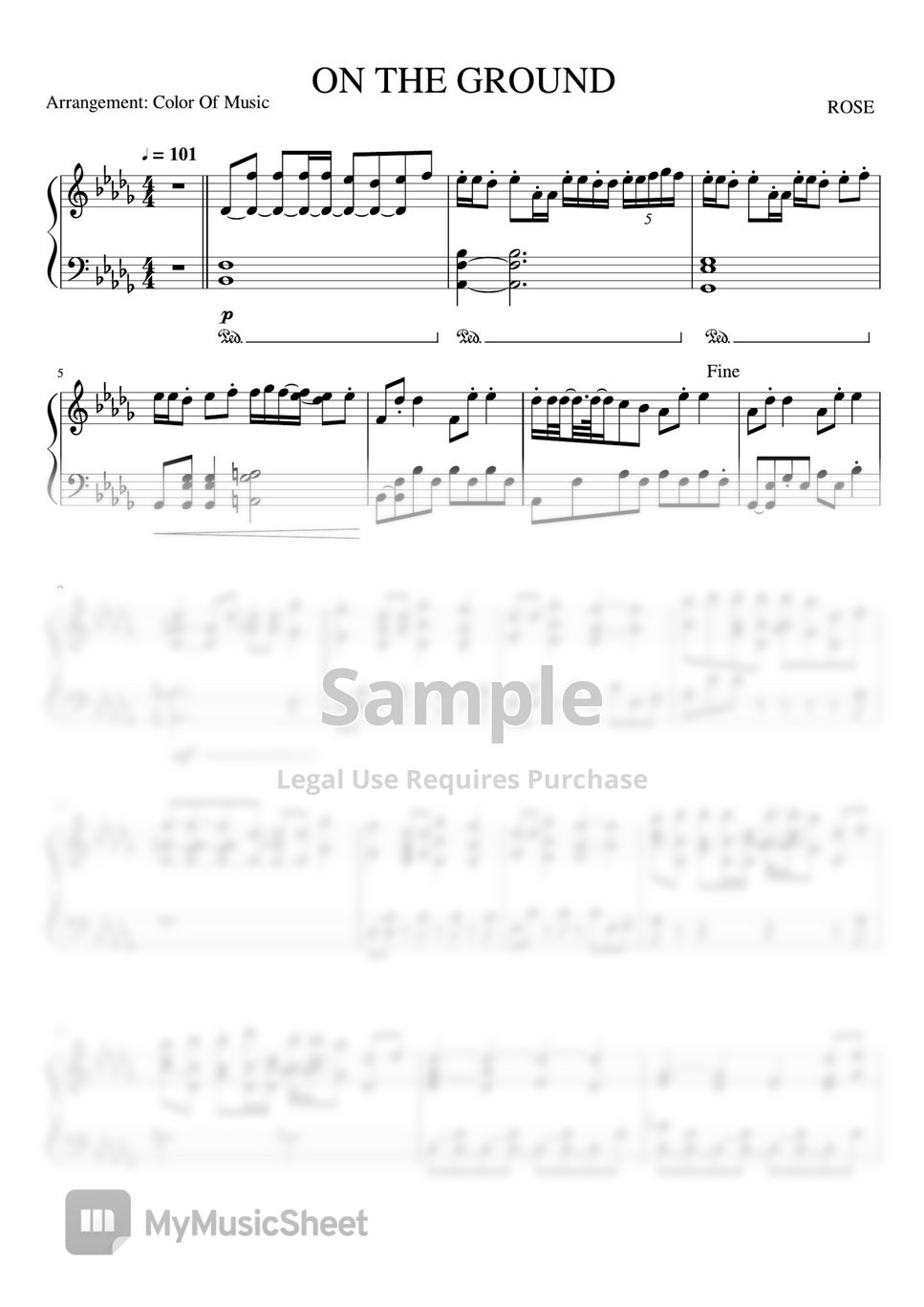 ROSÉ ON THE GROUND Sheets by COLOR_OF_MUSIC