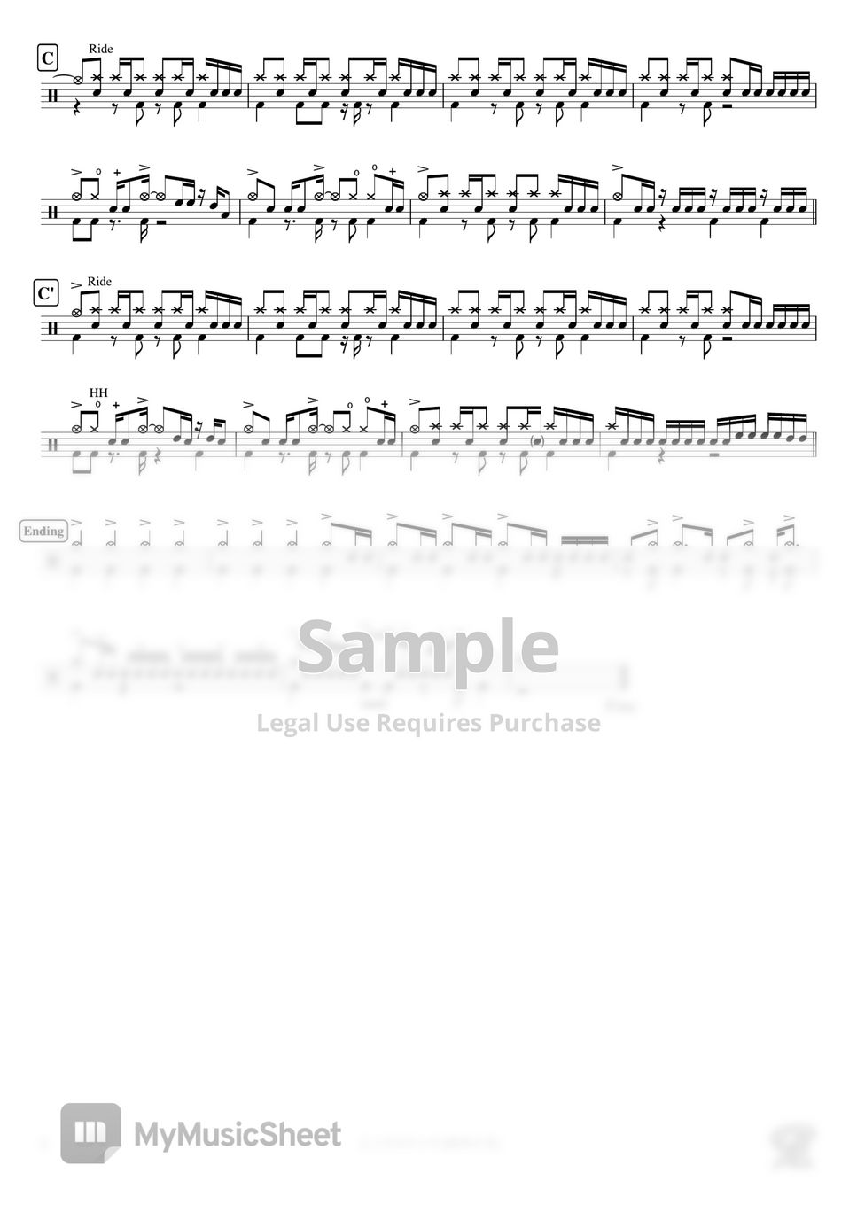 Official Higedandism / Official髭男dism - MixNuts / ミックスナッツ (TVsize) Anime「SPY×FAMILY」OPtheme by Cookai's J-pop Drum sheet music!!!