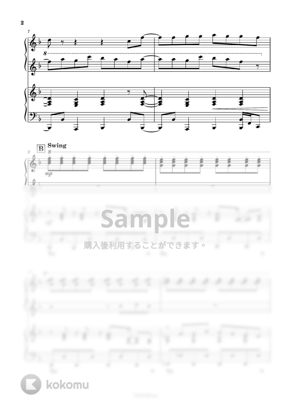 Vaundy - Tokimeki (ピアノ連弾/CM「トヨタ自動車 新型車カローラ クロス」) by Trohishima