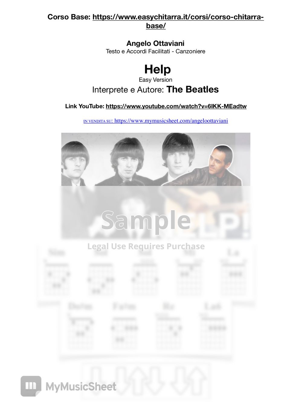 The Beatles - Help by Guitar