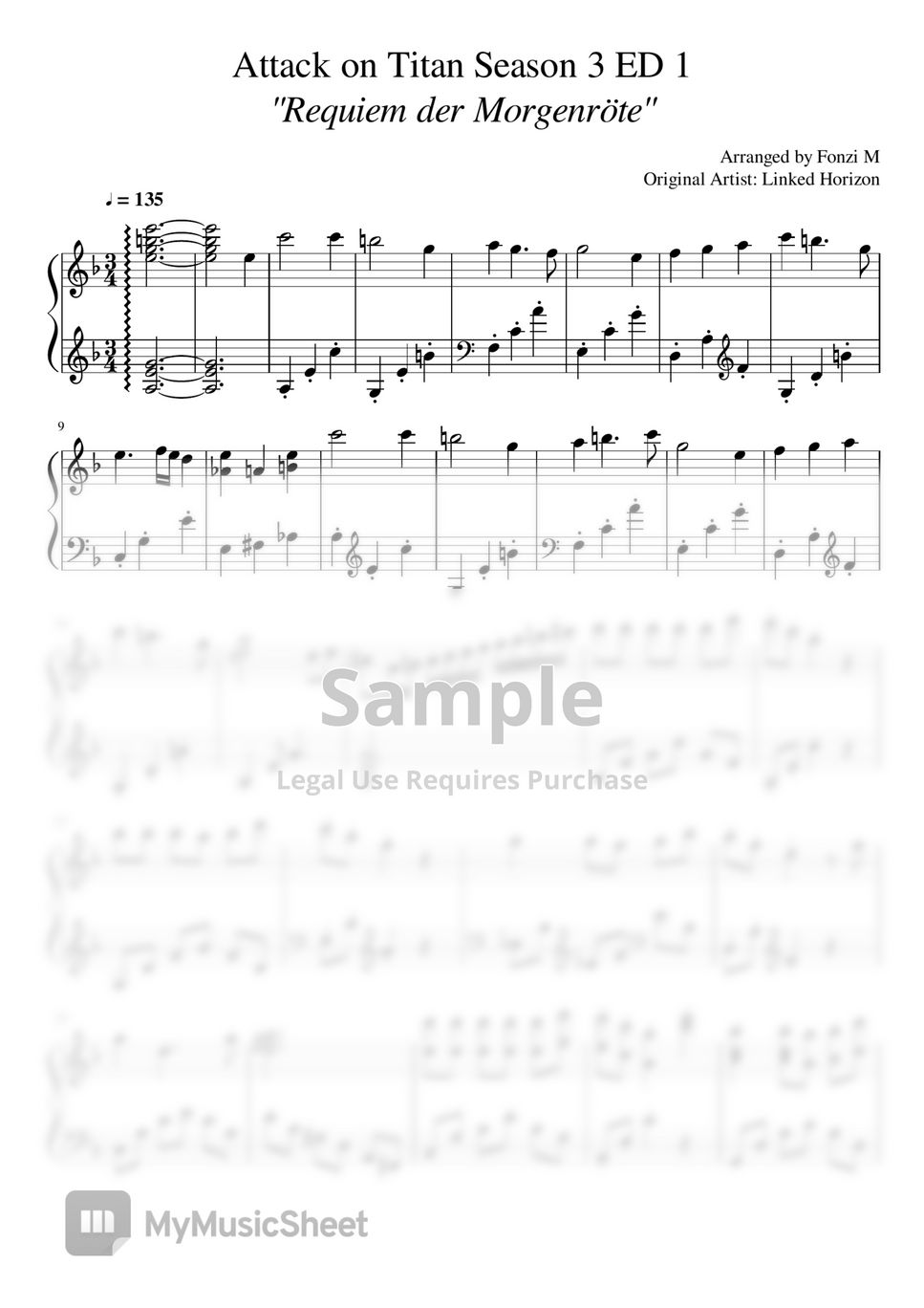 Linked Horizon - Attack on Titan Season 3 ED 1 - "Requiem der Morgenröte" by Fonzi M