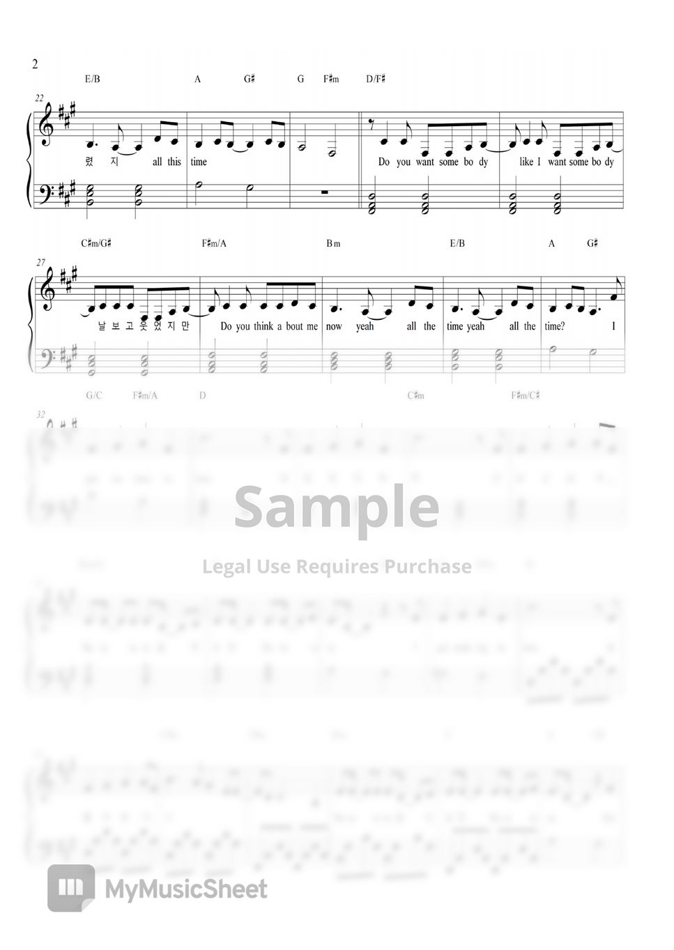 Ditto – NewJeans Sheet music for Piano (Solo)