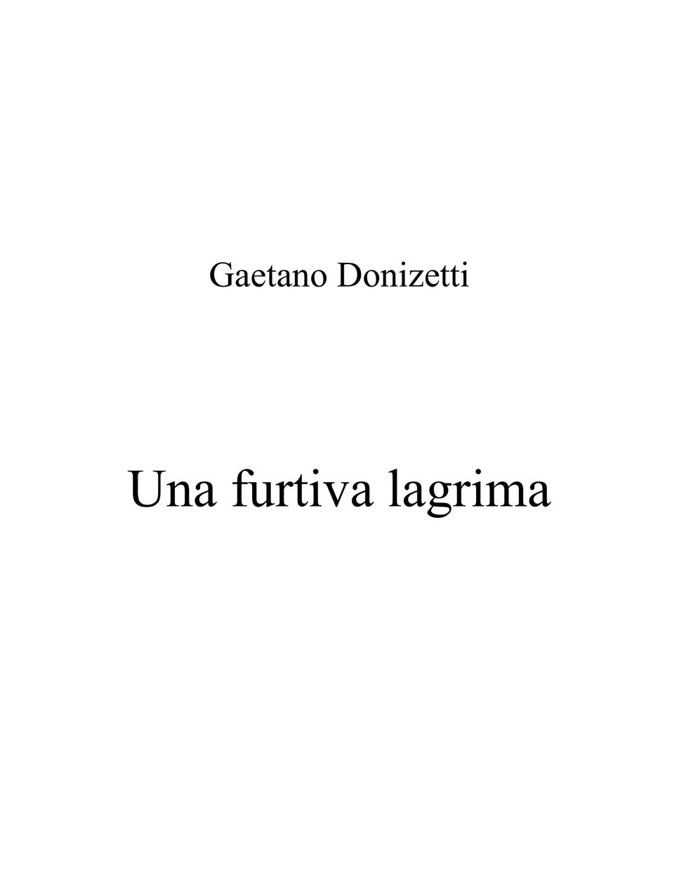 Una Furtiva Lagrima_E (Folk) Sheets By Agostino Fabiano Da Vinci