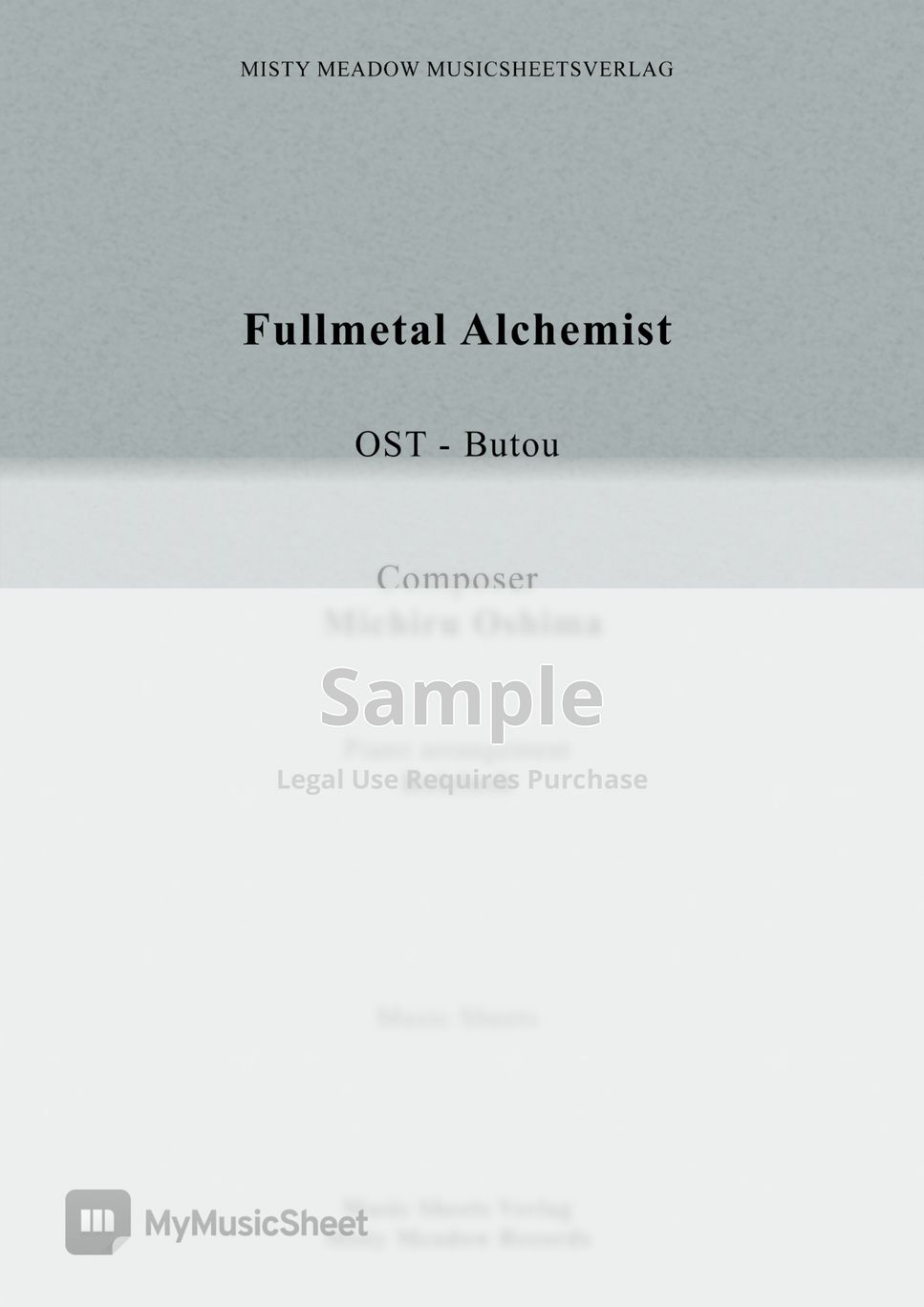 Michiru Oshima - Fullmetal Alchemist OST - Butou (piano cover) by Rolelush