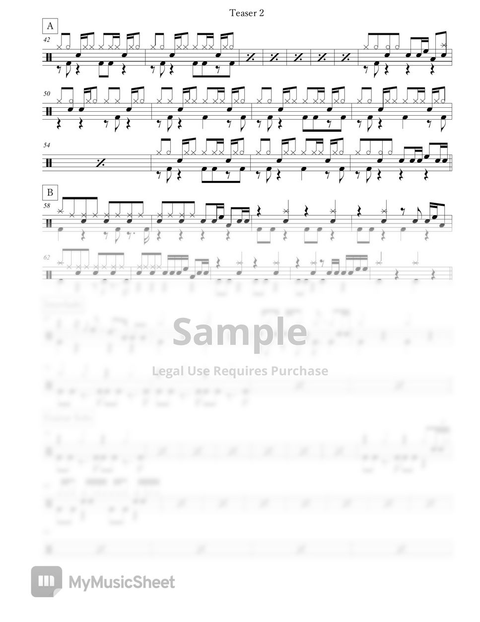 Tommy Bolin - Teaser Sheets By Arkadia Drums