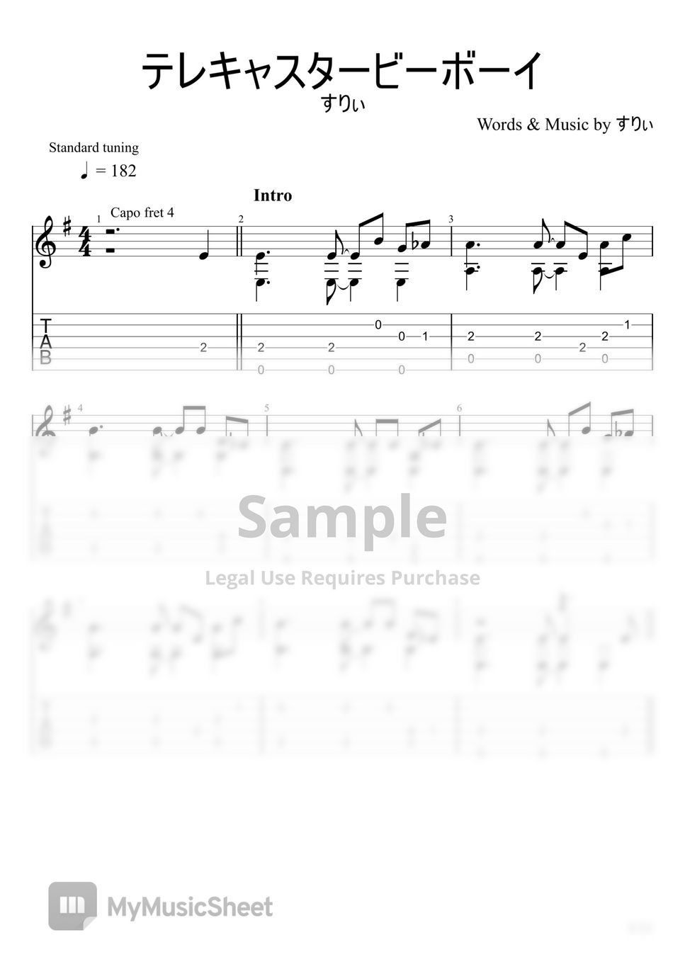 Surii Telecaster BBoy (Fingerstyle) Sheets by u3danchou