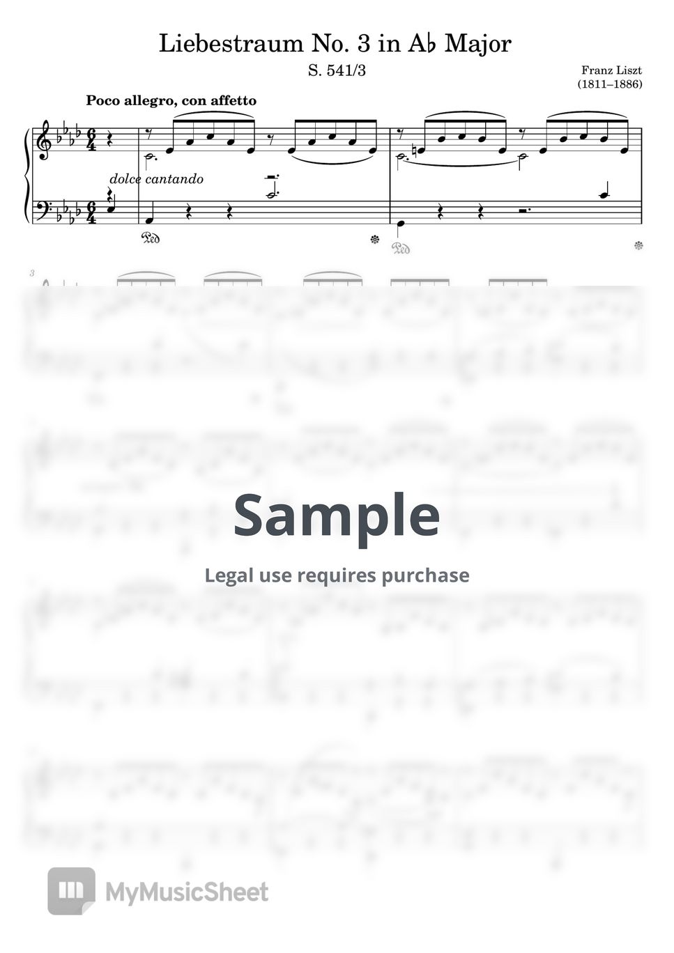 Franz Liszt - Liebestraum by Piano Tutorial Score