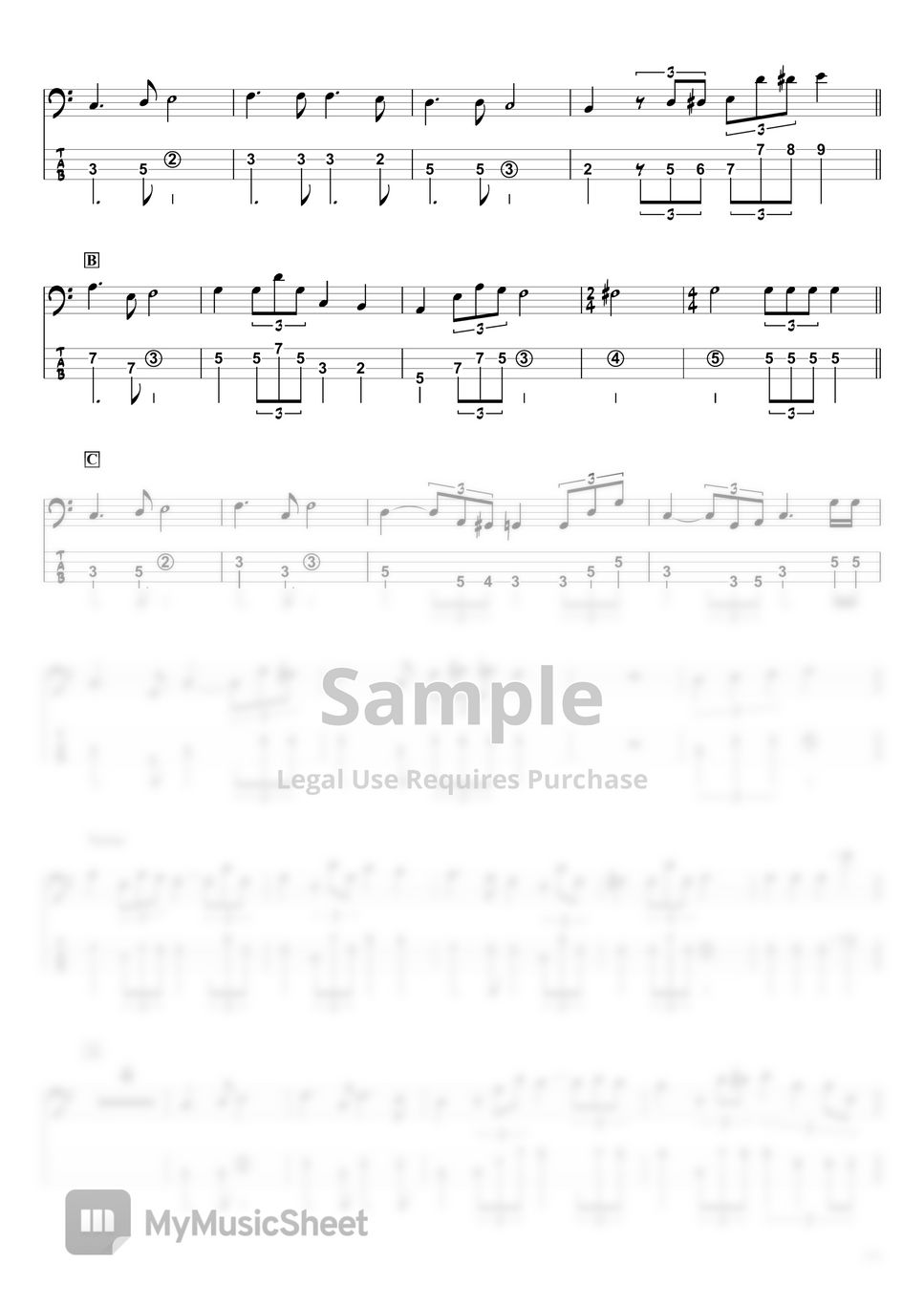  basstab 4strings sheets by swbass