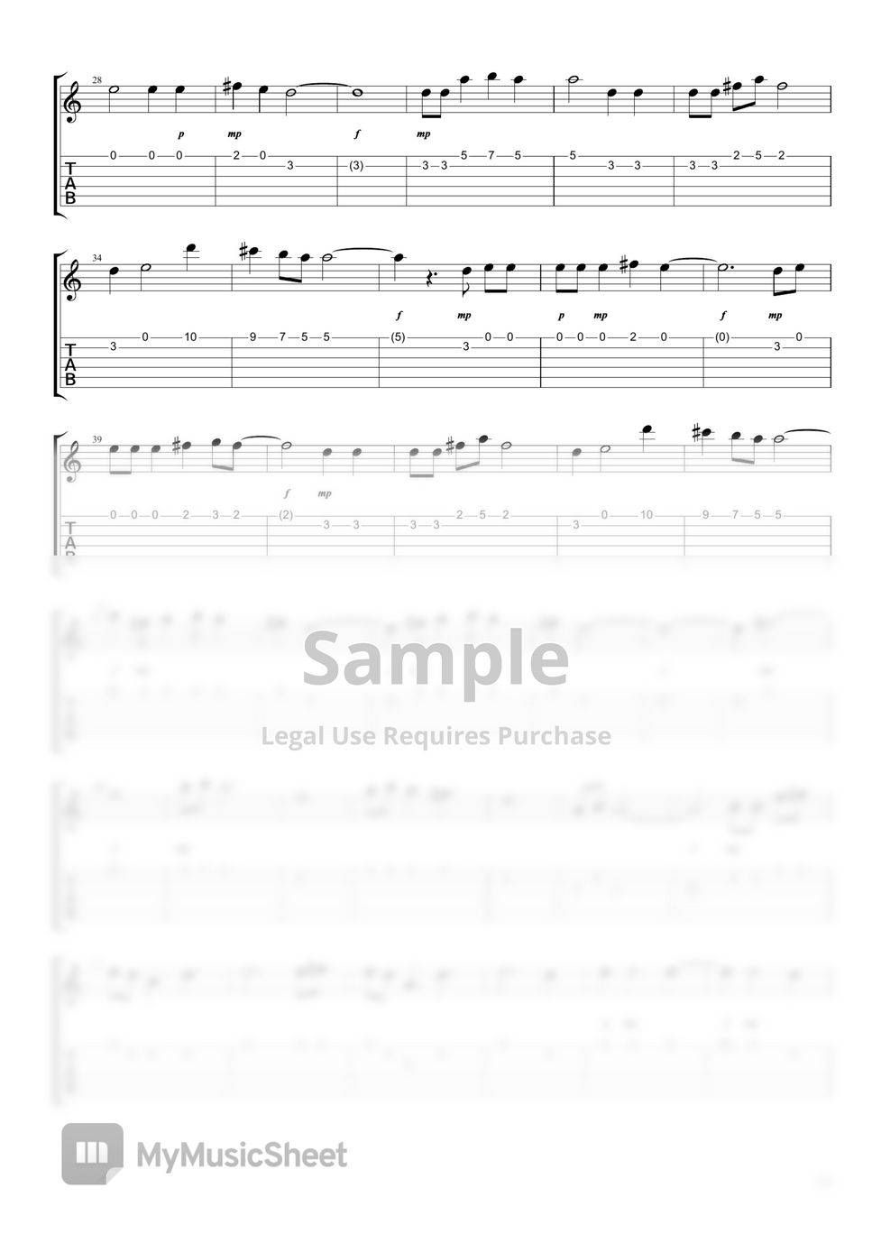 Jimin - Promise (Easy Guitar TAB) Sheets