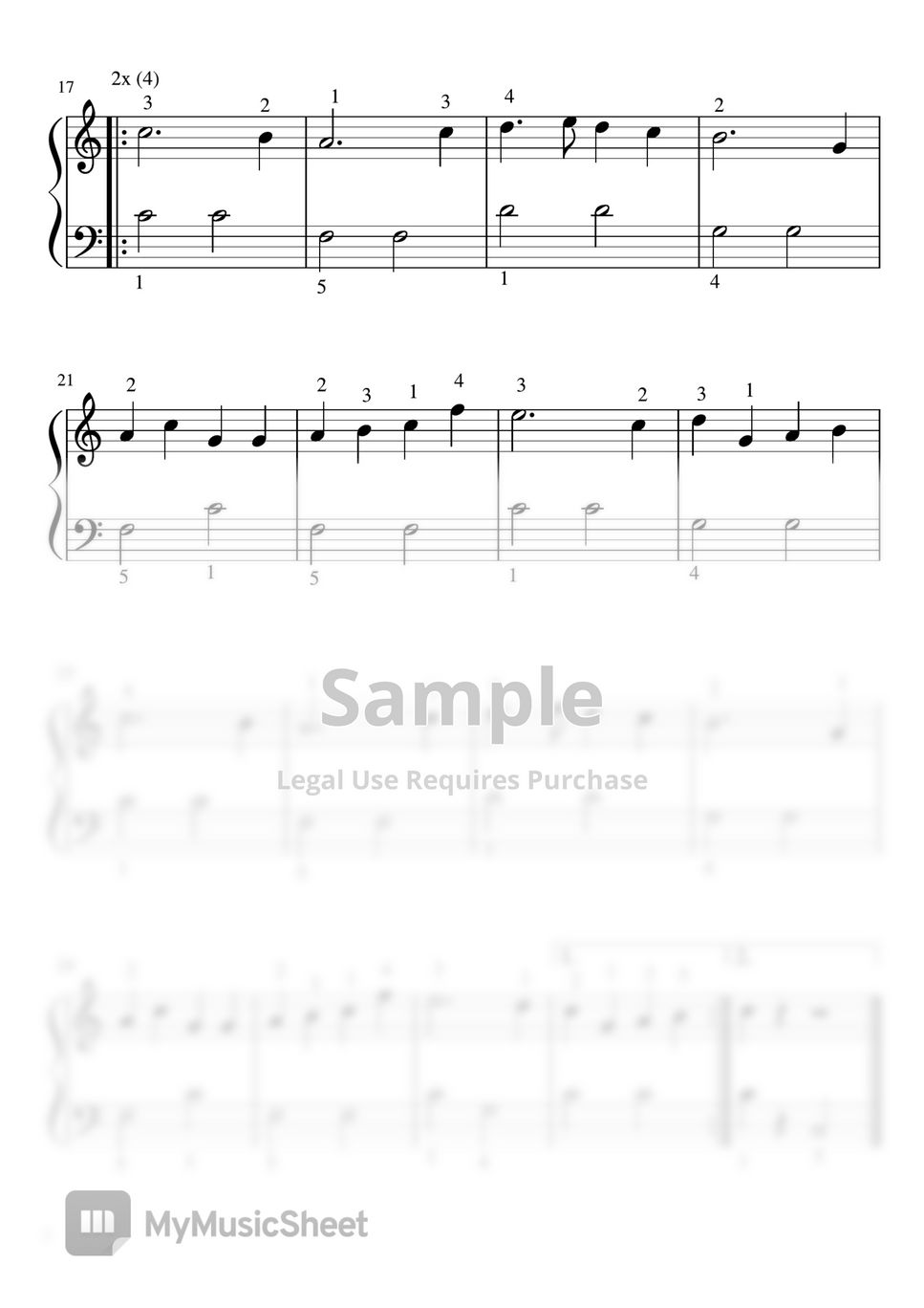 Frank churchll - Heigh Ho (C・Piano solo/beginne) by pfkaori