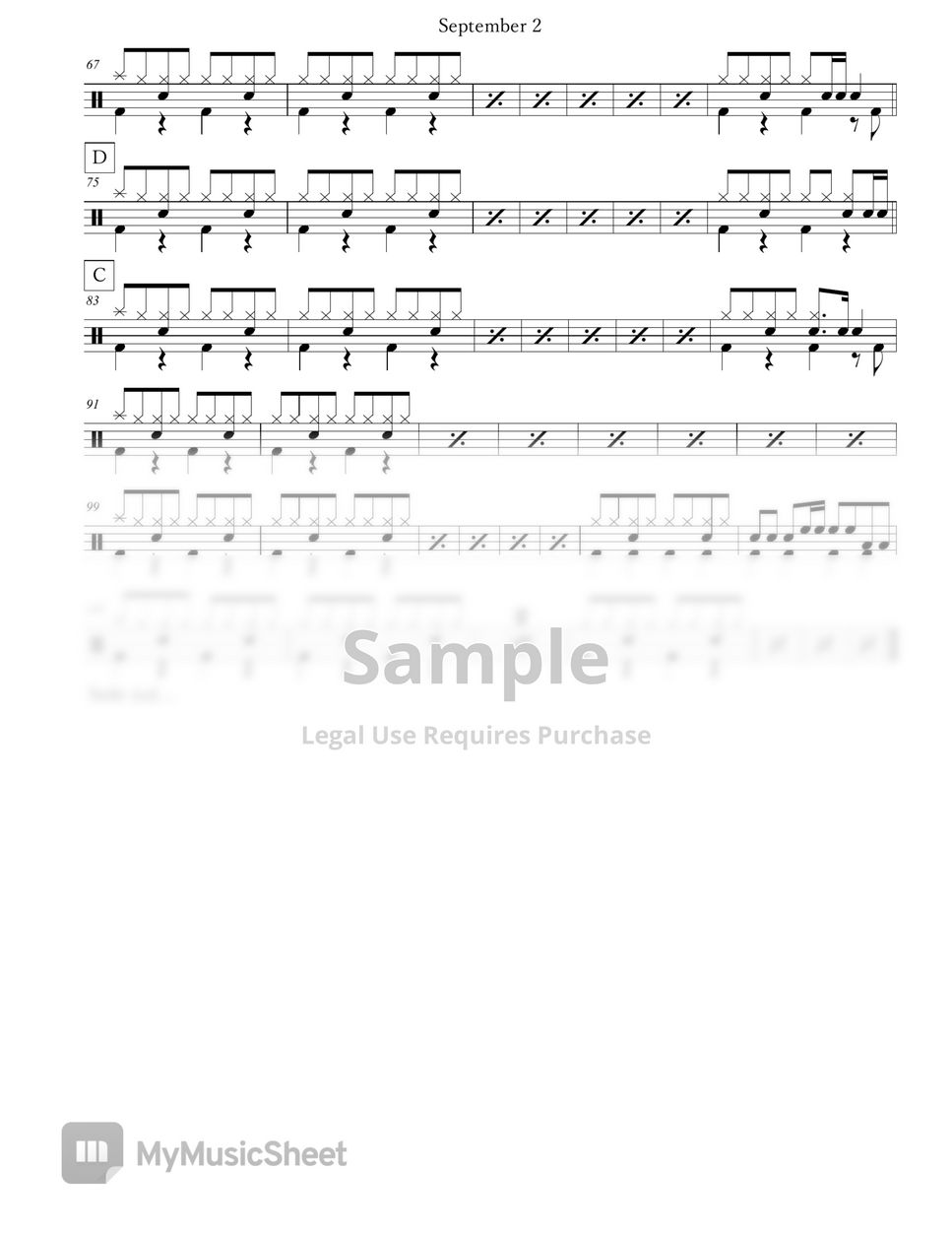 Earth, Wind & Fire - September Sheets by Arkadia Drums