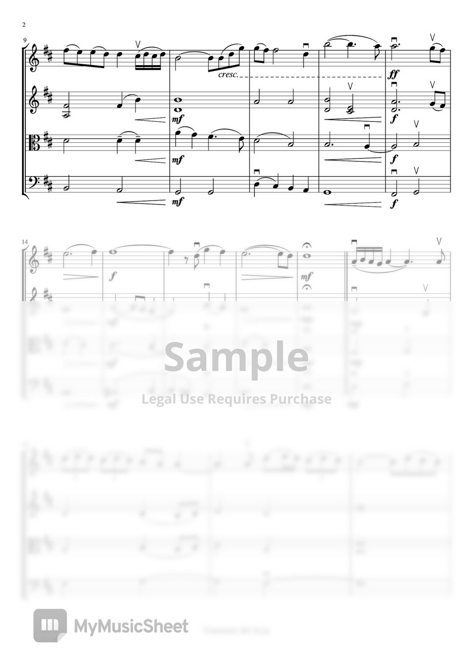 E. Morricone - Nella Fantasia(Gabriel's Oboe) for String Quartet by Guarneri del Jeju