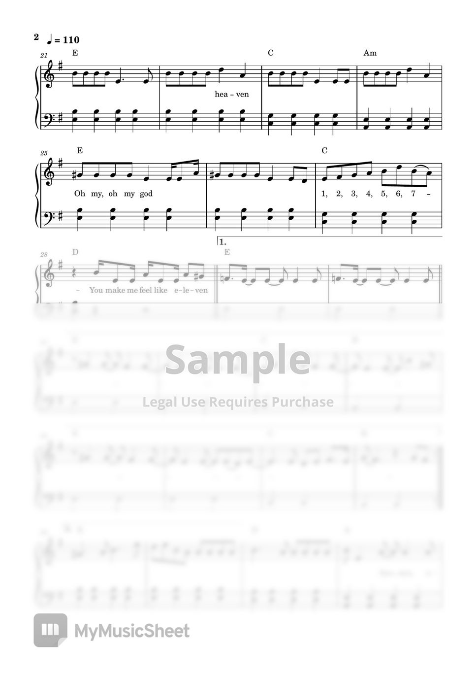 IVE - ELEVEN (Basic Ver.) Sheets by DEUTDAMUSIC