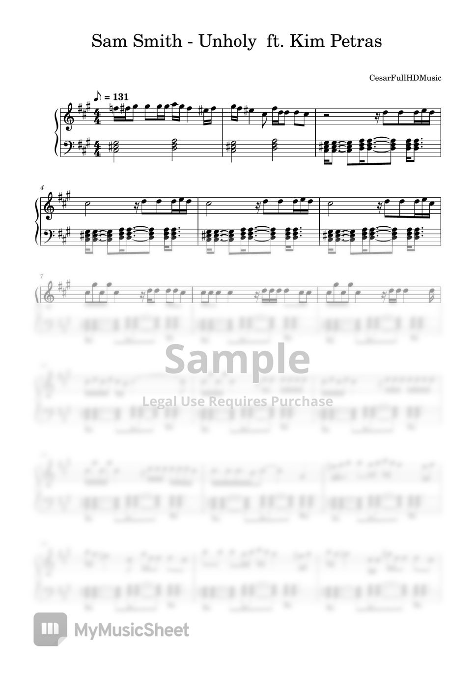 Sam Smith ft. Kim Petras Unholy Sheets