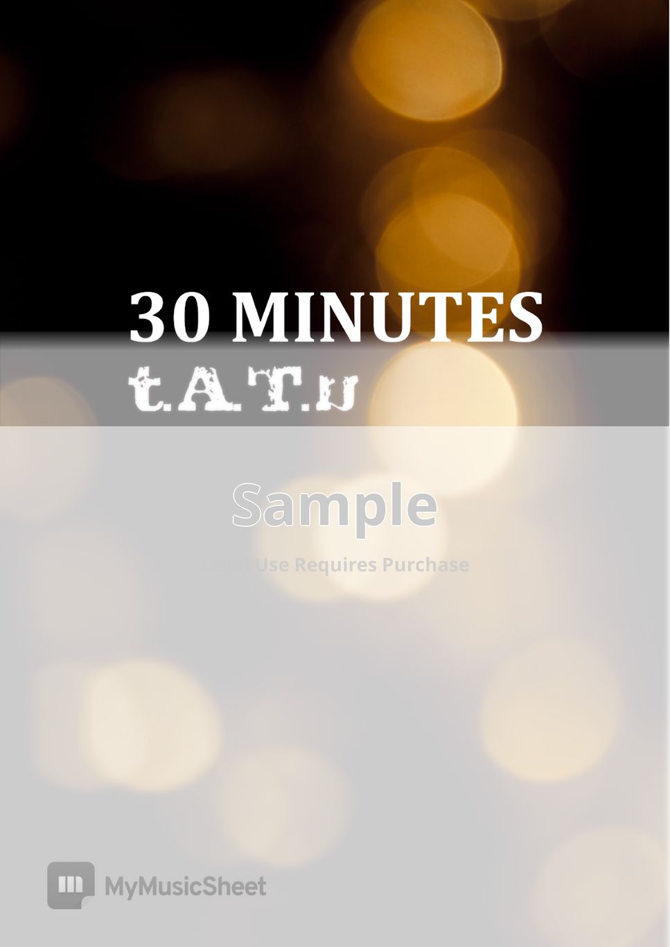 Tatu - 30 Minutes (for Piano Solo)