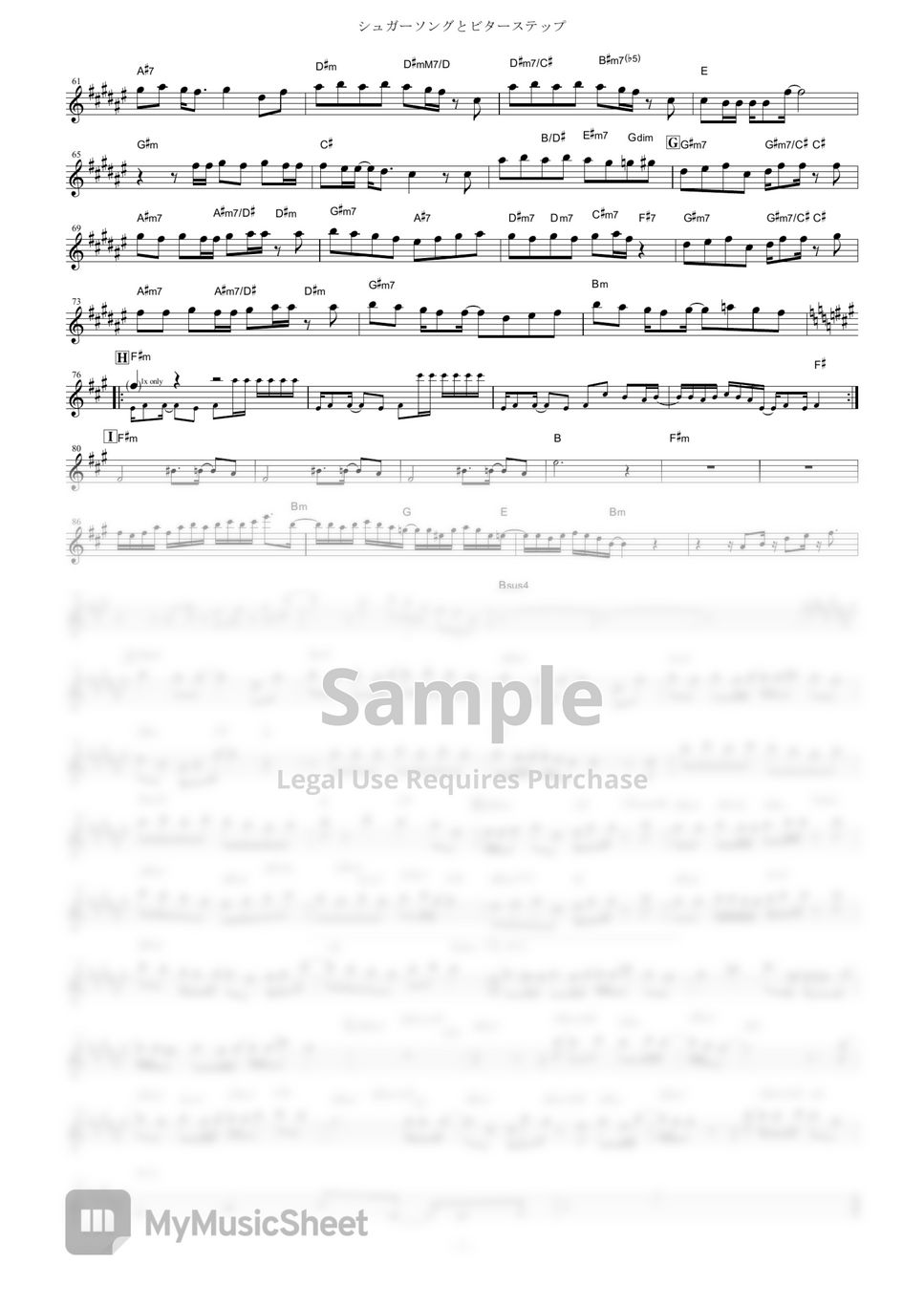 Blood Blockade Battlefront - Sugar Song to Bitter Step (in C) Partition musicale by Unison