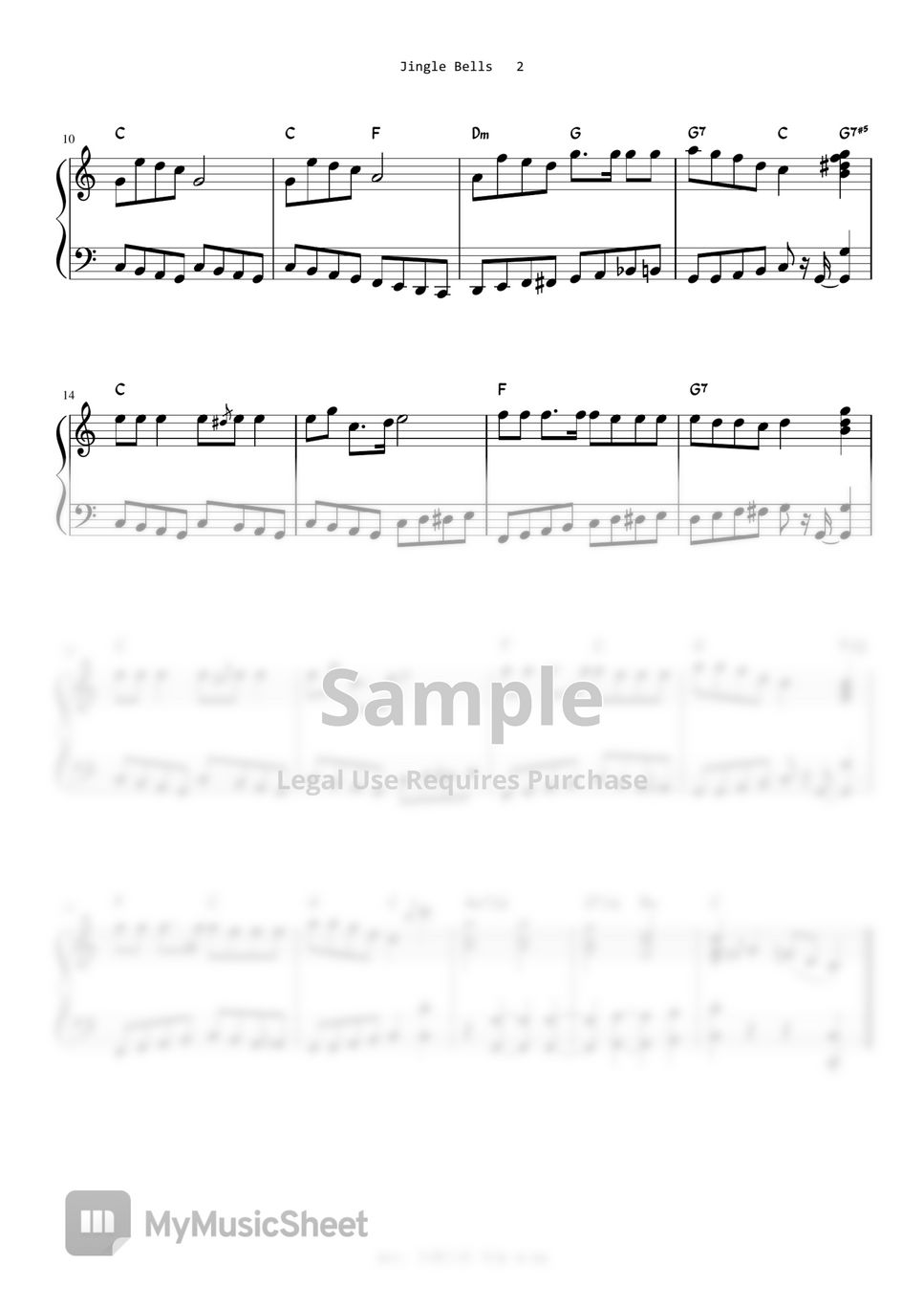 "Jingle Bells" / C, F, G Key / Christmas Carol 악보