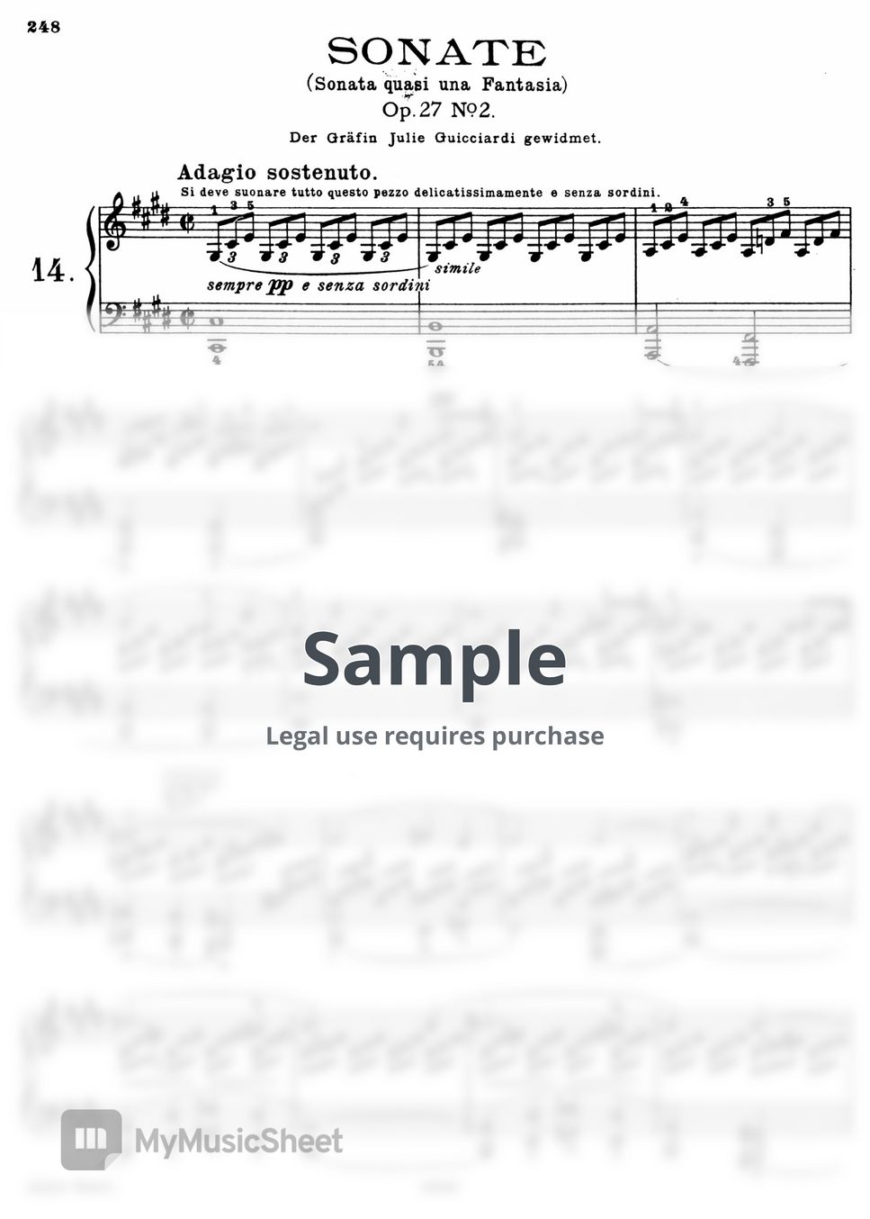 ludwig-van-beethoven-sonate-14-moon-first-movement-sheets-by