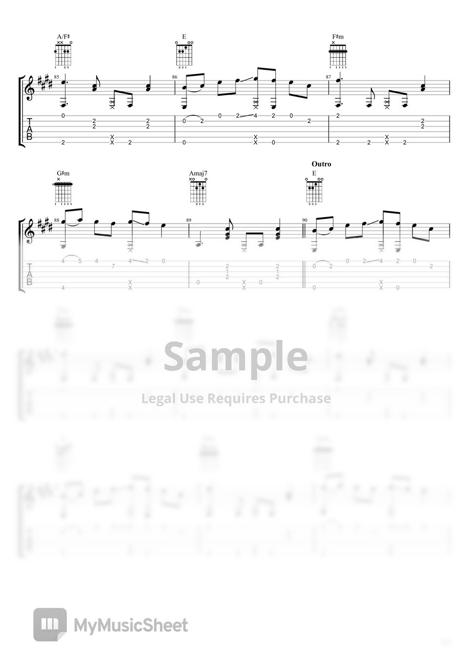 LANY | Fingerstyle Guitar - 13 악보 by Kenneth Acoustic