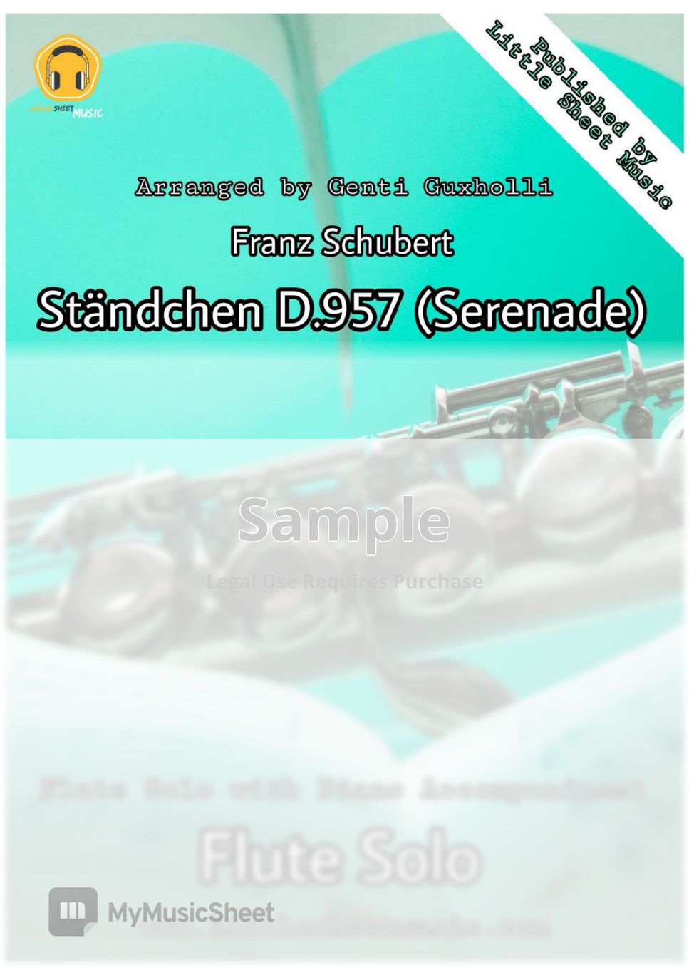 Franz Schubert - Ständchen (Serenade) from (Schwanengesang D.957) (Flute Solo with Piano Accompaniment) by Genti Guxholli