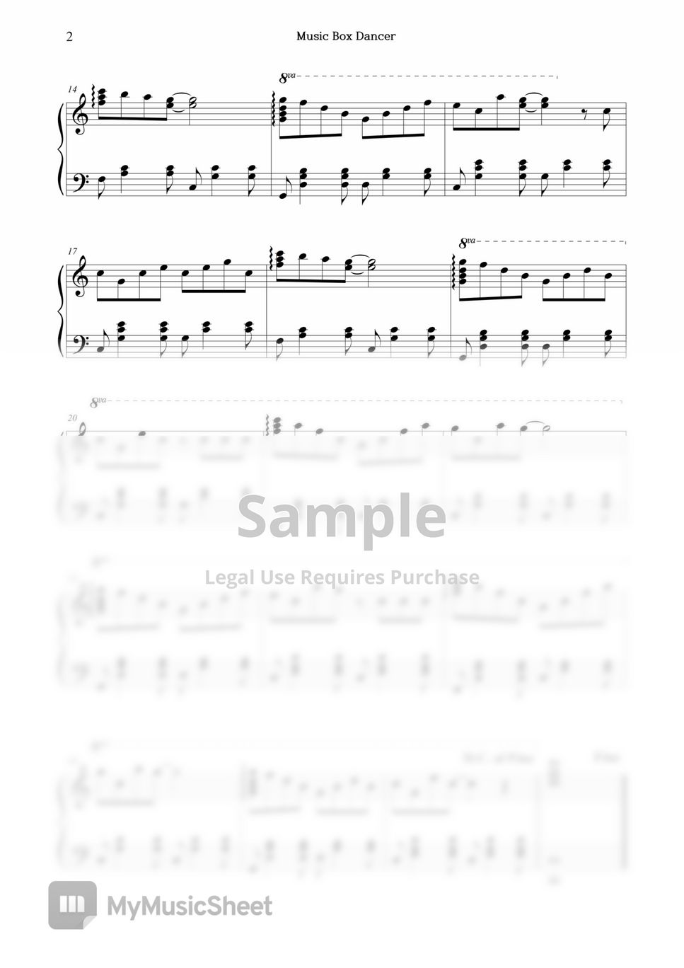 Frank Mills Music Box Dancer Sheets by Chloe H