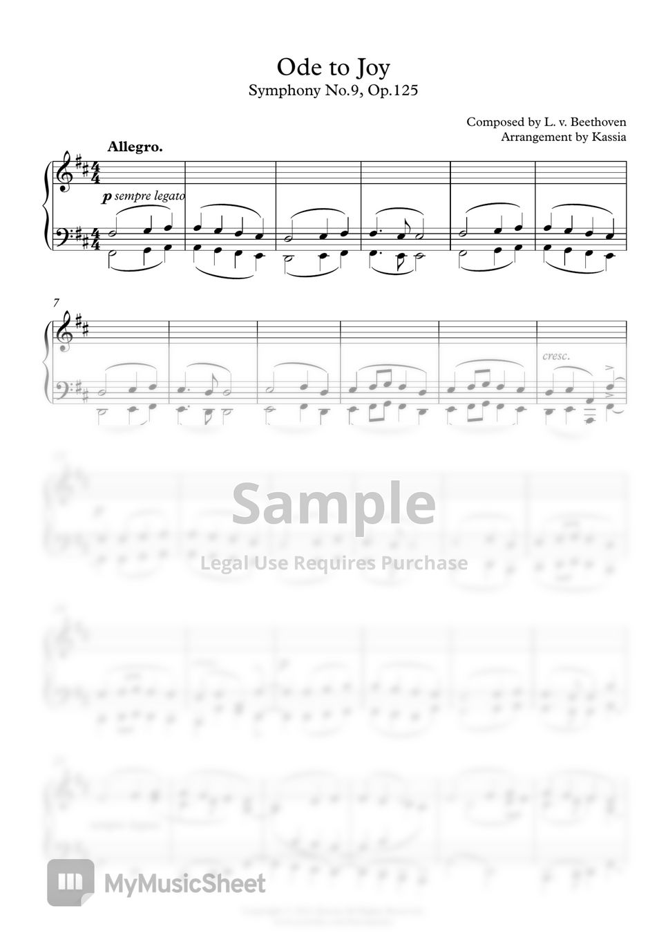 ベートーヴェン (Beethoven) - 歓喜の歌 (交響曲第９番第４楽章) (Ode to Joy) by Kassia