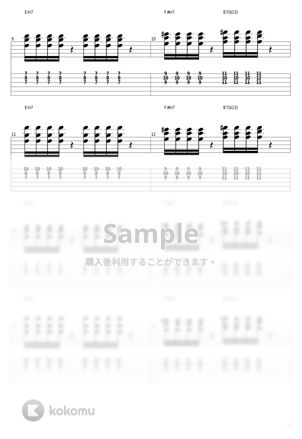 Jamiroquai - Cosmic Girl タブ+五線譜 by guitar cover with tab