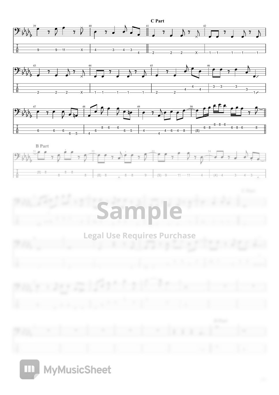 백예린 Antifreeze Tab + 1staff by TUNA CRACKER