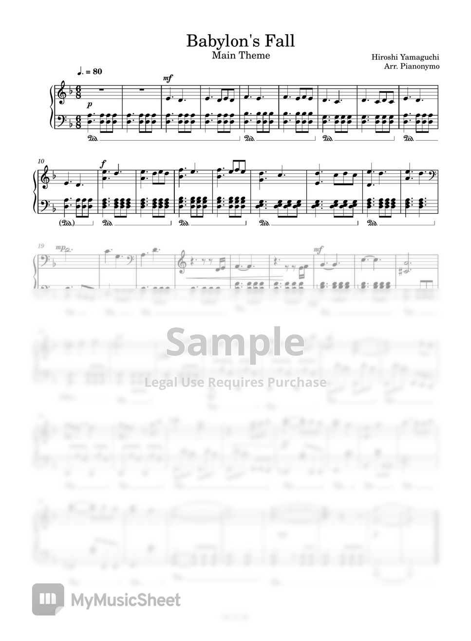 hiroshi-yamaguchi-babylon-s-fall-main-theme-sheets-by-pianonymo