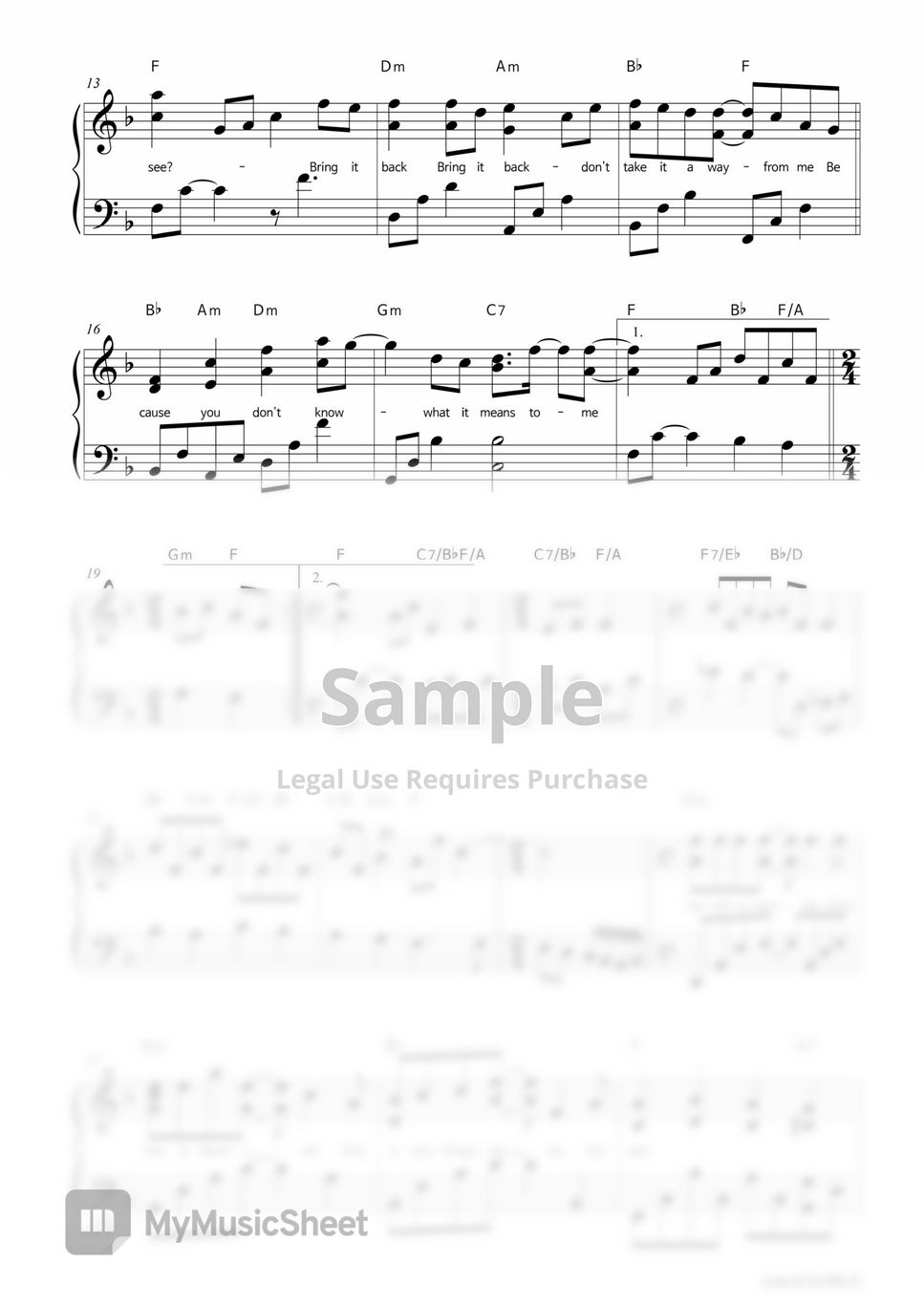 Queen Love of My Life Sheet Music (Easy Piano) in F Major