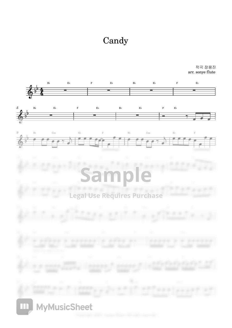 NCT DREAM, HOT - Candy (Flute Sheet Music) by sonye flute
