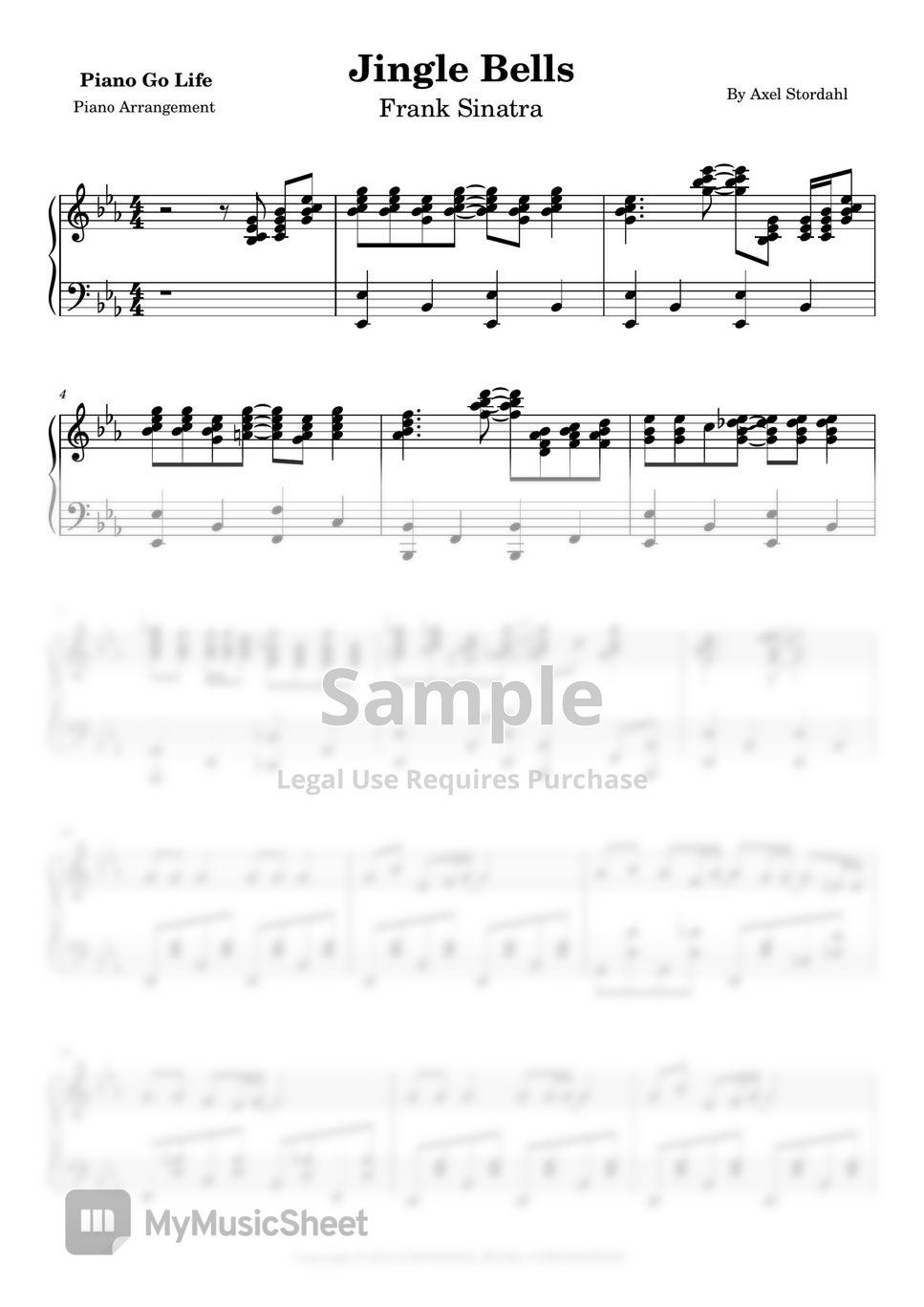 Frank Sinatra Jingle Bells Sheet by Piano Go Life