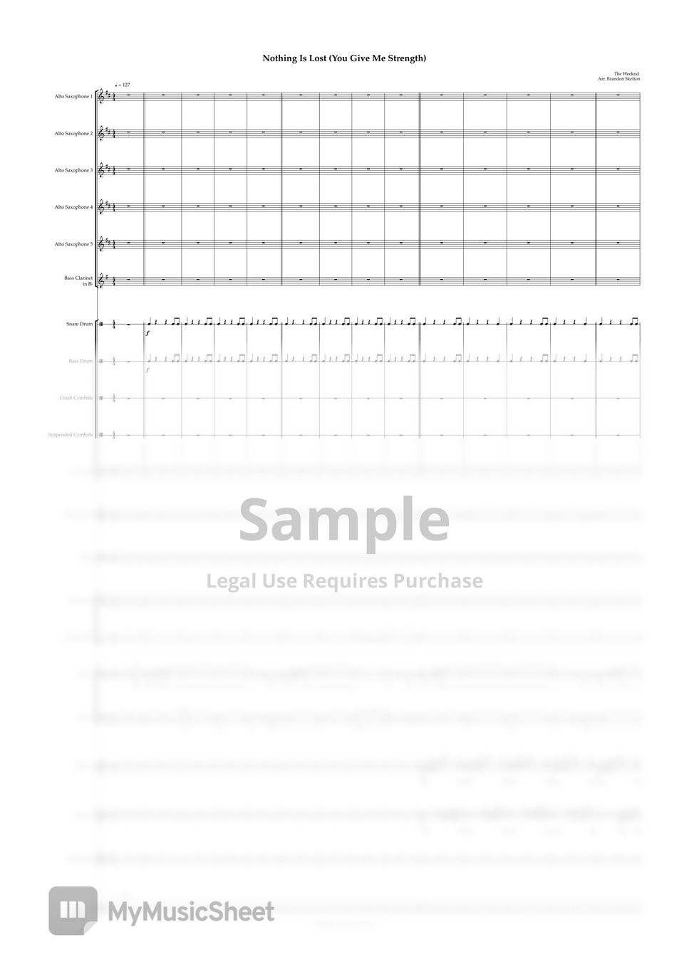 The Weeknd - Nothing Is Lost (You Give Me Strength) (Full Score) by Brandon Skelton