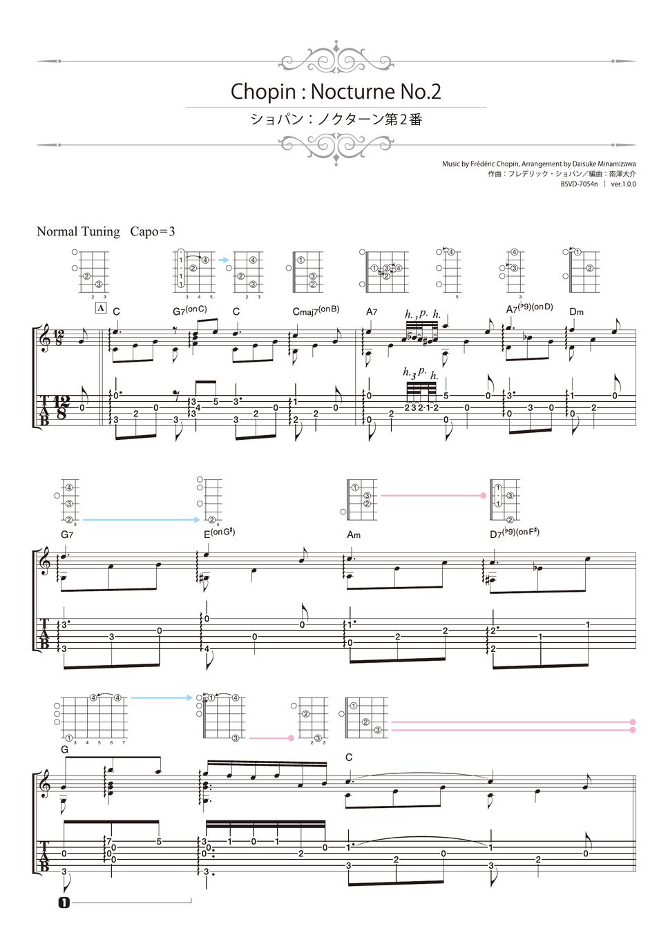 Chopin - Nocturne No.2 (Solo Guitar) by Daisuke Minamizawa