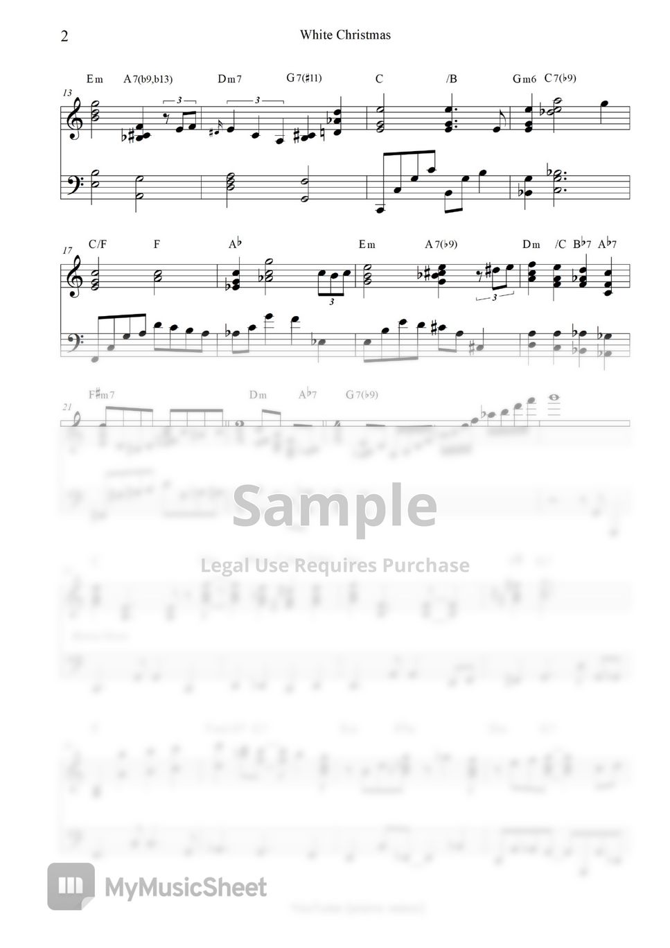 Christmas jazz piano sheet music free