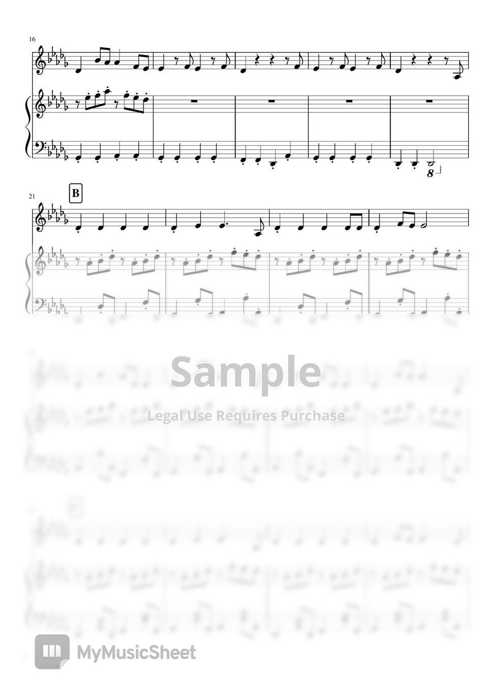 Orangestar - Mawaru Sora Usagi Vocal+Piano [ intermediate ] by soup-majo